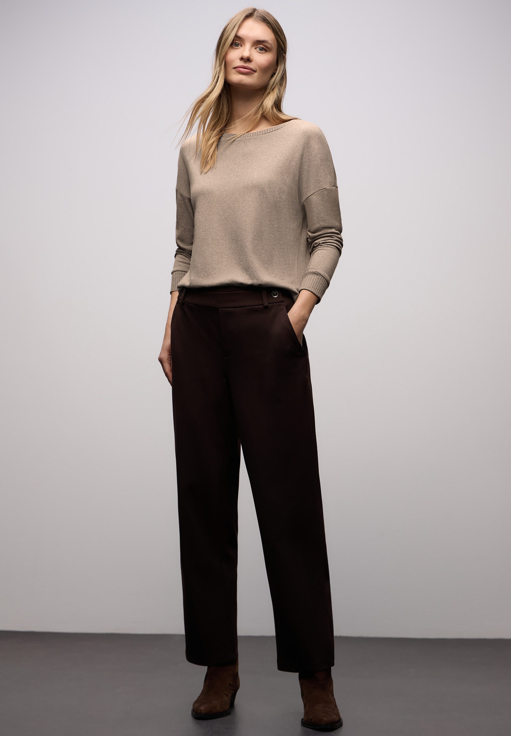 STREET ONE Langarmshirt im Melange Look – Bild 5 von 5