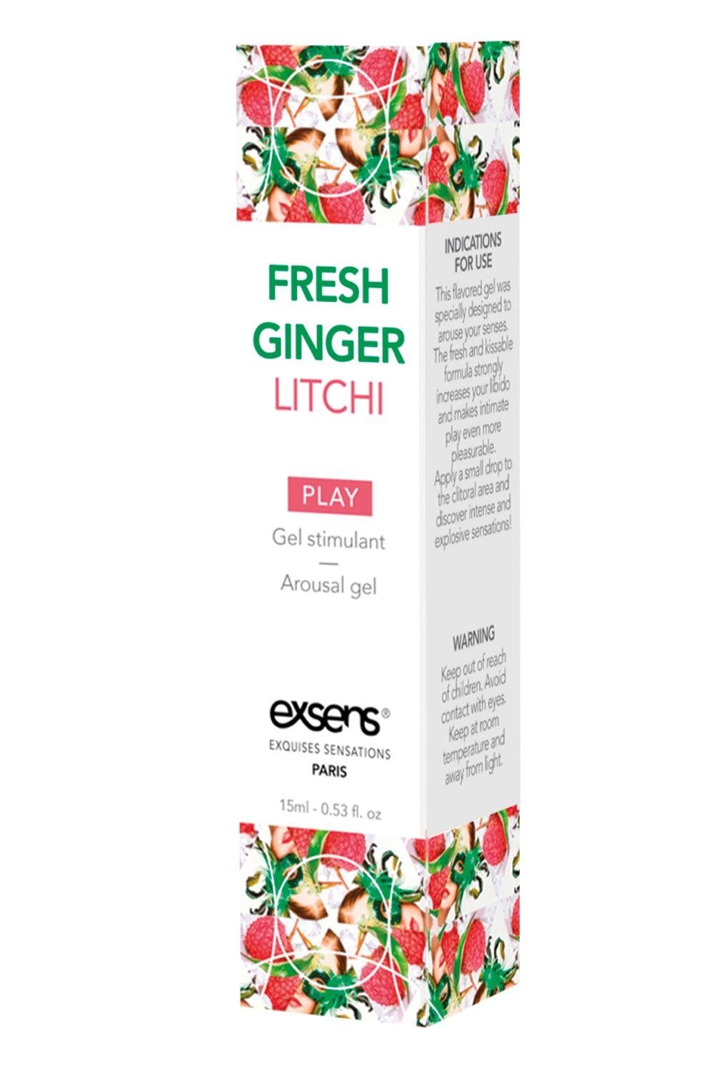 Formel Exsens Arousal Gel Gleit- 15ml, sichere und und Sanfte, wirksame Ginger Massagegel Exsens Litchi Fresh