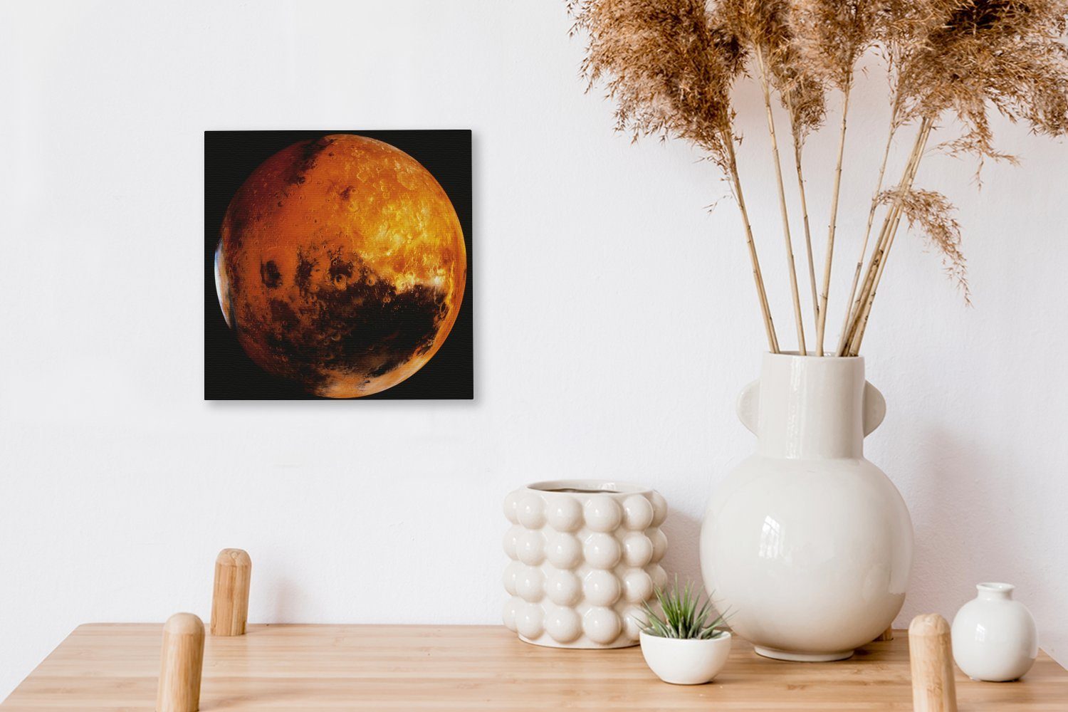 Leinwand an Mars Schlafzimmer einem Bilder Wohnzimmer Himmel, (1 Der St), für dunklen Planet OneMillionCanvasses® Leinwandbild