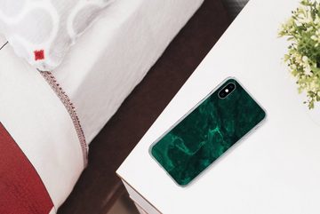 MuchoWow Handyhülle Marmor - Limone - Grün - Strukturiert - Marmoroptik, Handyhülle Apple iPhone X/10, Smartphone-Bumper, Print, Handy