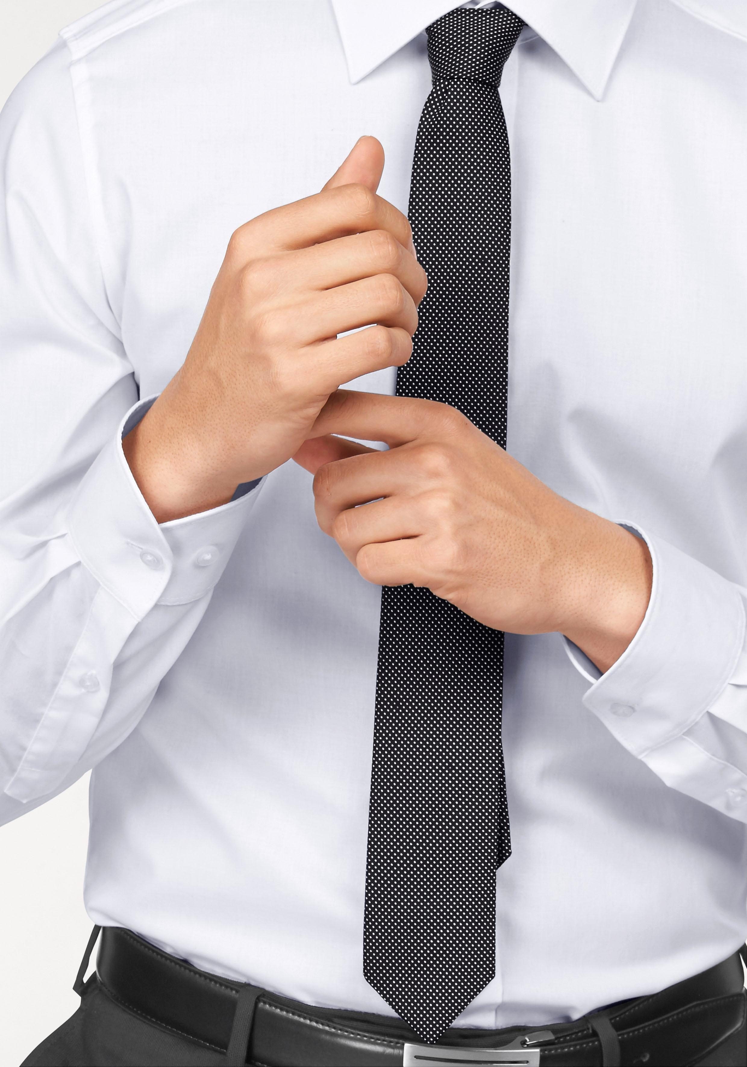 Bruno Banani Langarmhemd Slim-fit Formbeständig durch Elastananteil