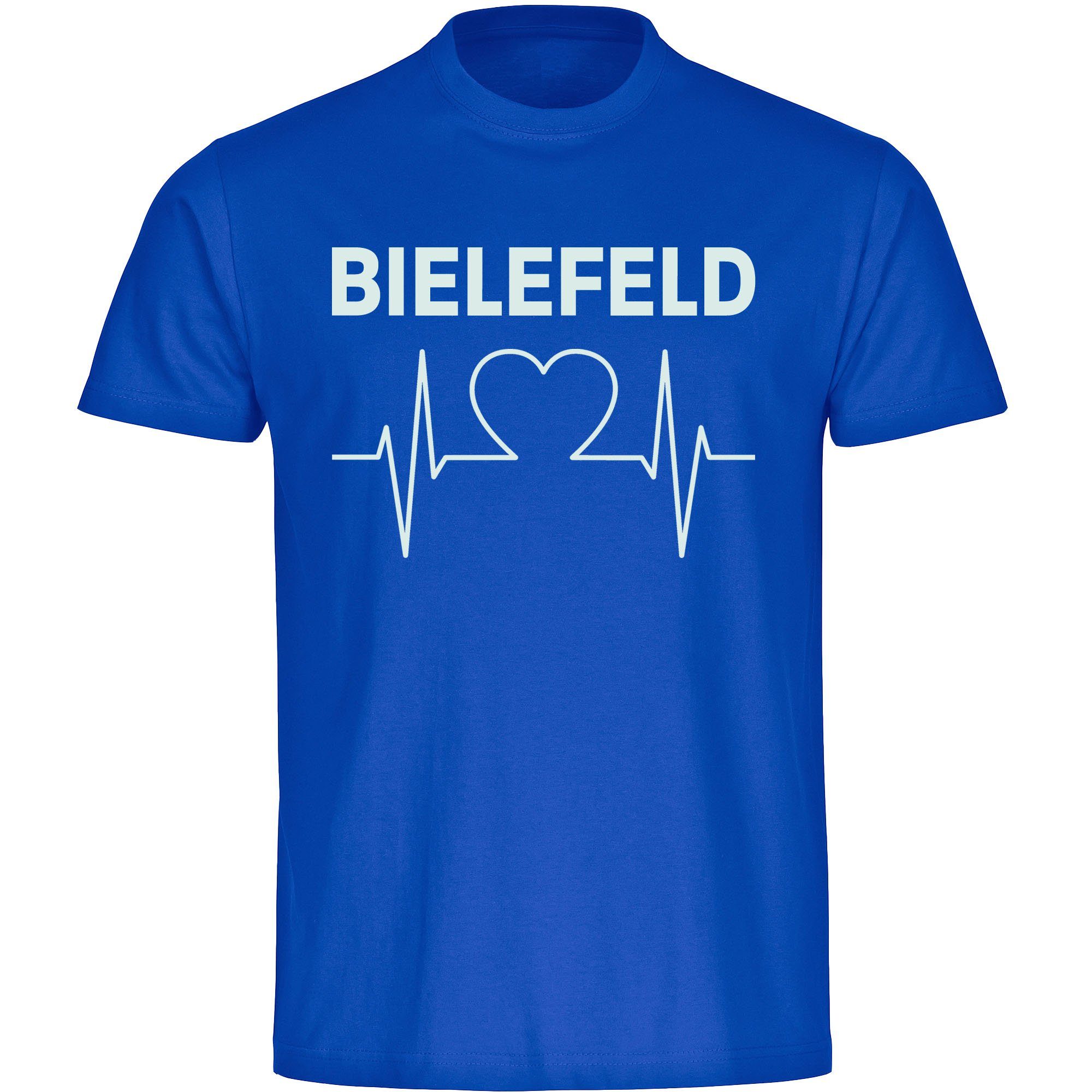 multifanshop T-Shirt Herren Bielefeld - Herzschlag - Männer