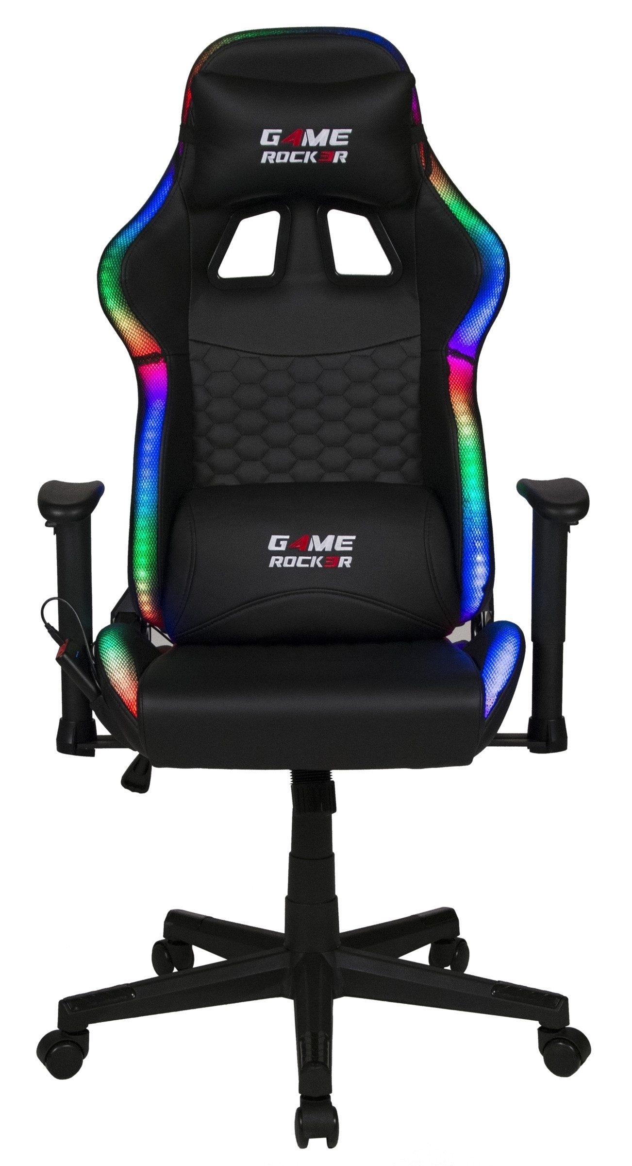 Duo Collection Gaming-Stuhl Game-Rocker, LED Beleuchtung, Bezug schwarz - 66x125x66cm (BxHxT)