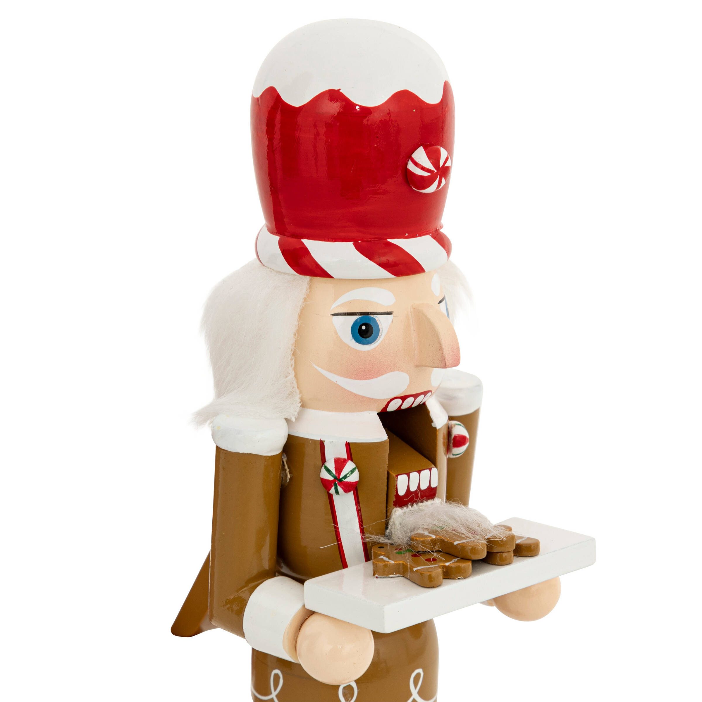 Atmosphera Créateur d'intérieur Weihnachtsfigur Dekofigur Nussknacker aus Lebkuchen, 25 cm (Deko-Objekt, Deko-Objekt)