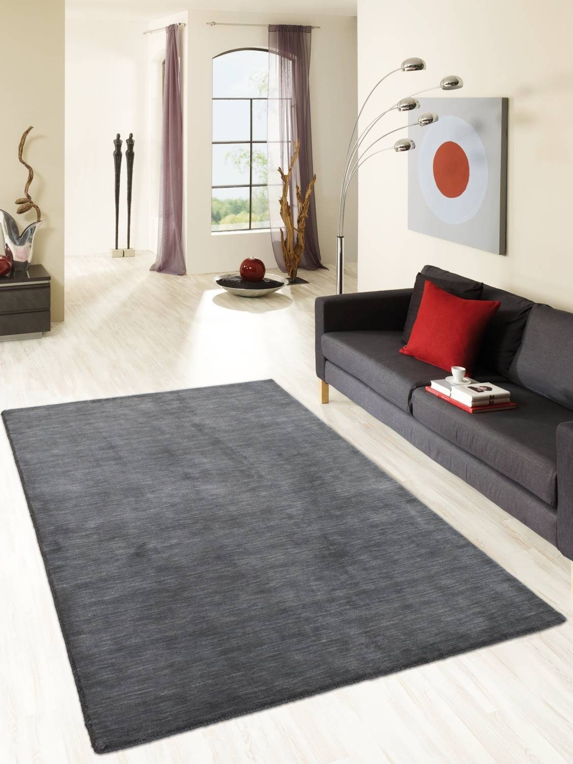 Rug Studios Teppich NONZA, Rechteckig, Höhe: 14 mm, modern, 70 x 140 cm, Grau