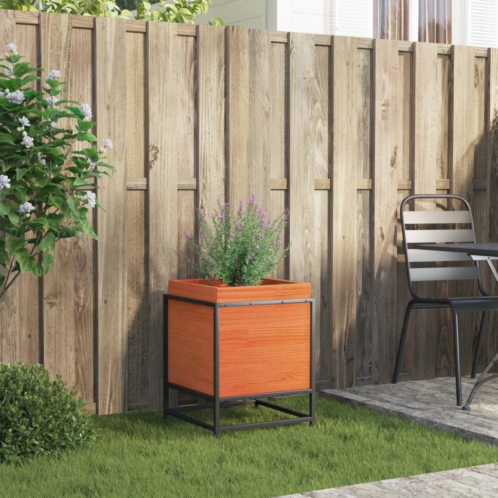 vidaXL Blumentopf Pflanzkübel Wachsbraun 40x40x50 cm günstig online kaufen