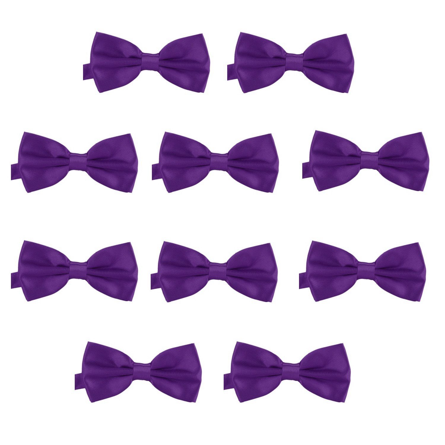 DonDon Fliege 10er Set DonDon Herren Fliege 12 x 6 cm (Packung, 10-St., 10x Herrenfliege) bereits gebunden, verstellbar, Seidenlook, 10er-Set