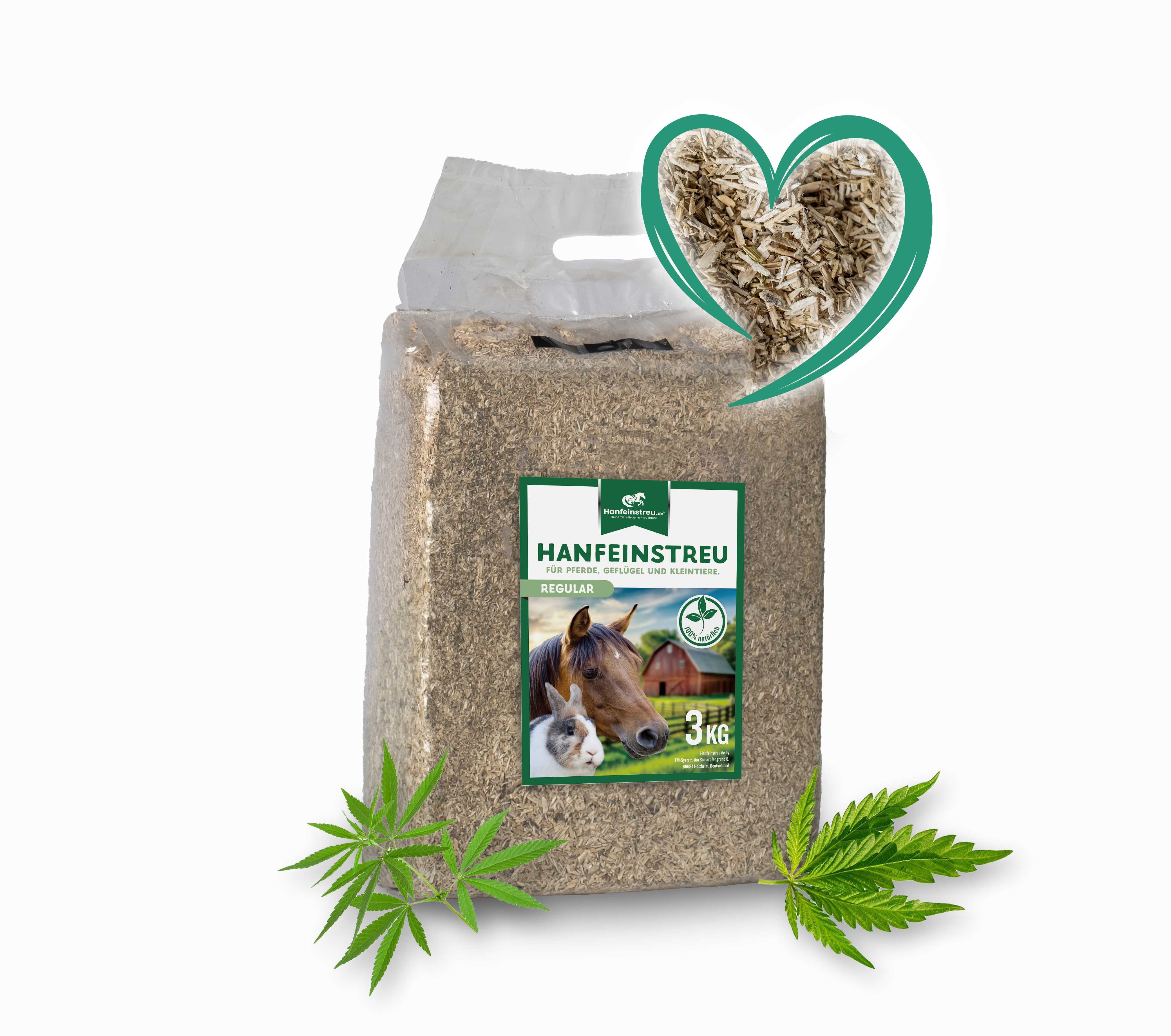 Nagerteppich.de Kleintierstreu Hanfeinstreu "Regular" - 30 Liter - Natürlich, saugstark & hygienisch