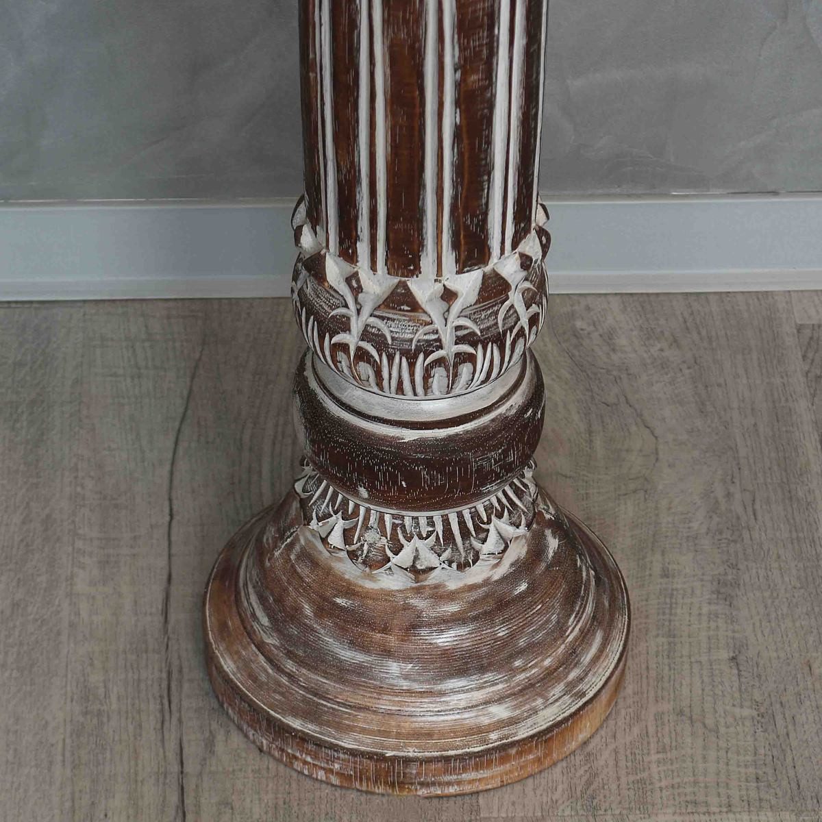 Thumbnail - Oriental Galerie Blumenhocker Säule Antik Modell Batya 60 cm klein braun (1 St)