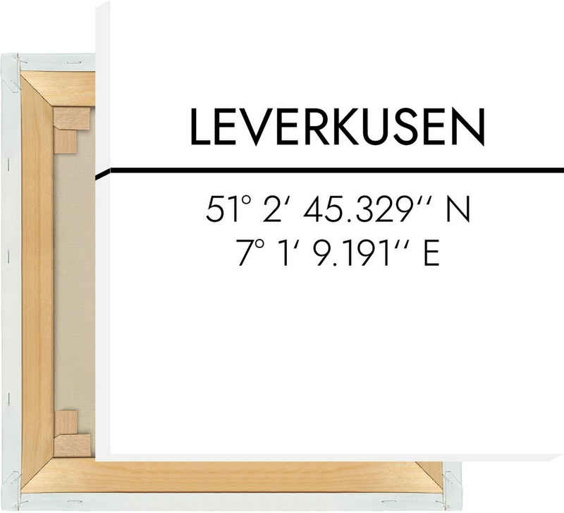 MOTIVISSO Leinwandbild Leverkusen Koordinaten #2
