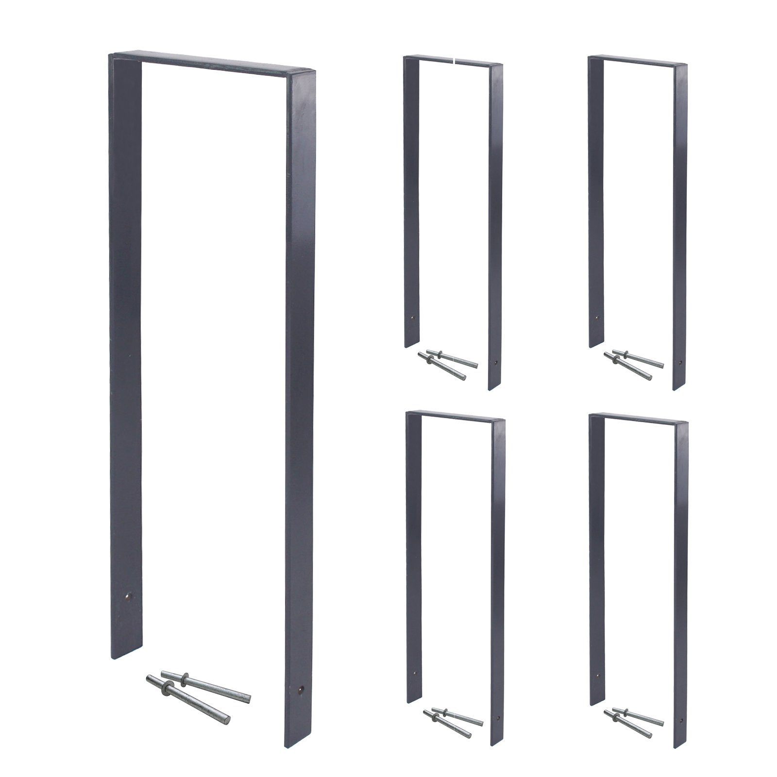 TRUTZHOLM Fahrradständer 5 x Fahrrad Anlehnbügel 190x390mm Anlehnständer Flachstahl (Set, 5-St), zum Einbetonieren