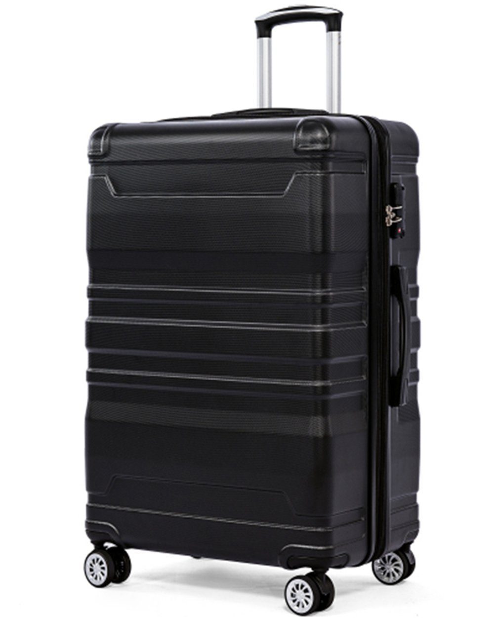 Dekorative Handgepäckkoffer Hartschalen-Handgepäck, Koffer mit TSA-Schloss und Universalrad, Erweiterbar, Seitengriff, XL-47x31x75 cm