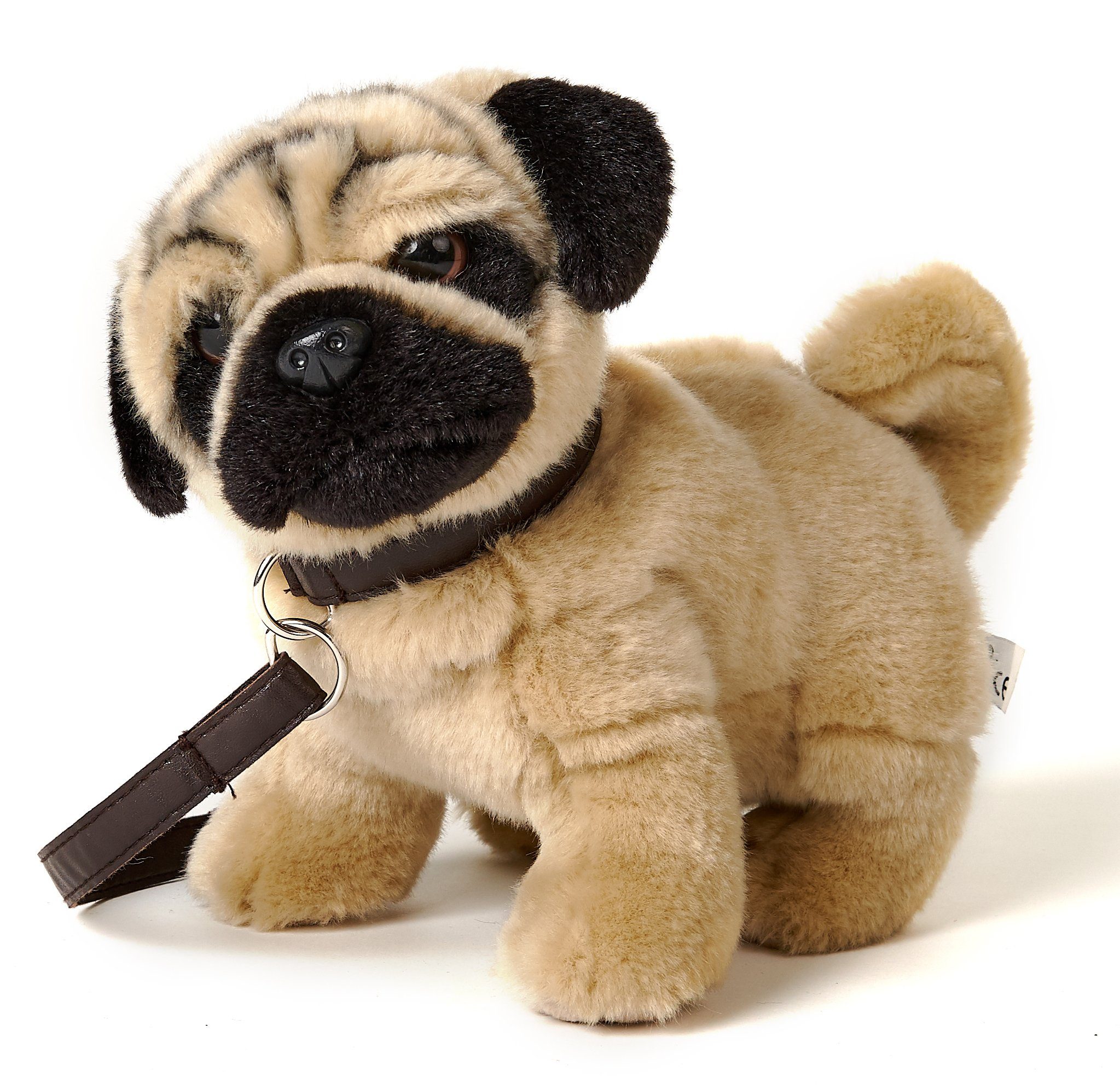 Uni-Toys Kuscheltier »Mops, stehend (mit Leine) - 21 cm (Höhe) - Plüsch