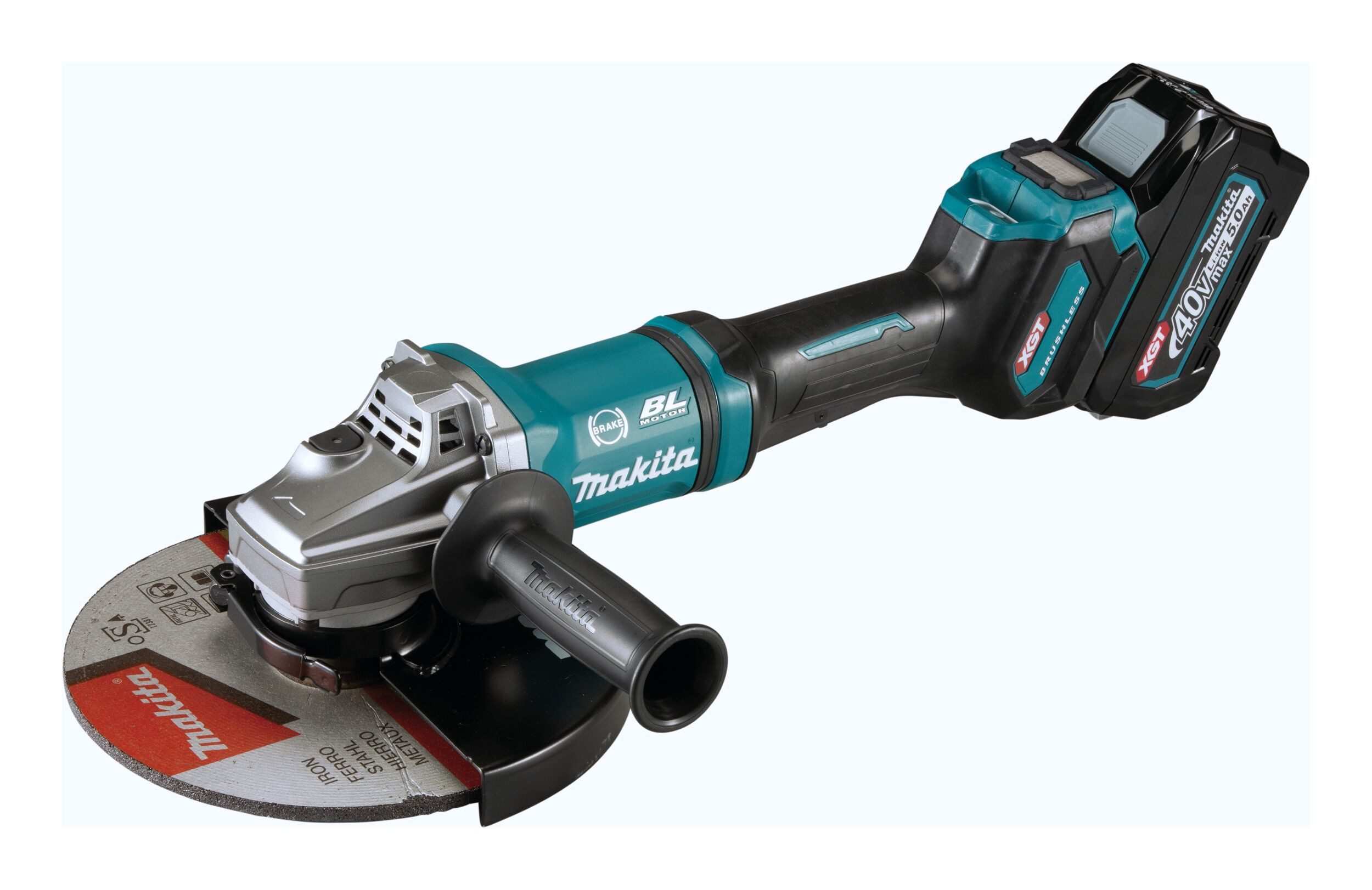 Makita Akku-Winkelschleifer, max. 6600 U/min, XGT, GA038GT201, 40V, 230 mm, 5 Ah Li-Ion im Transportkoffer