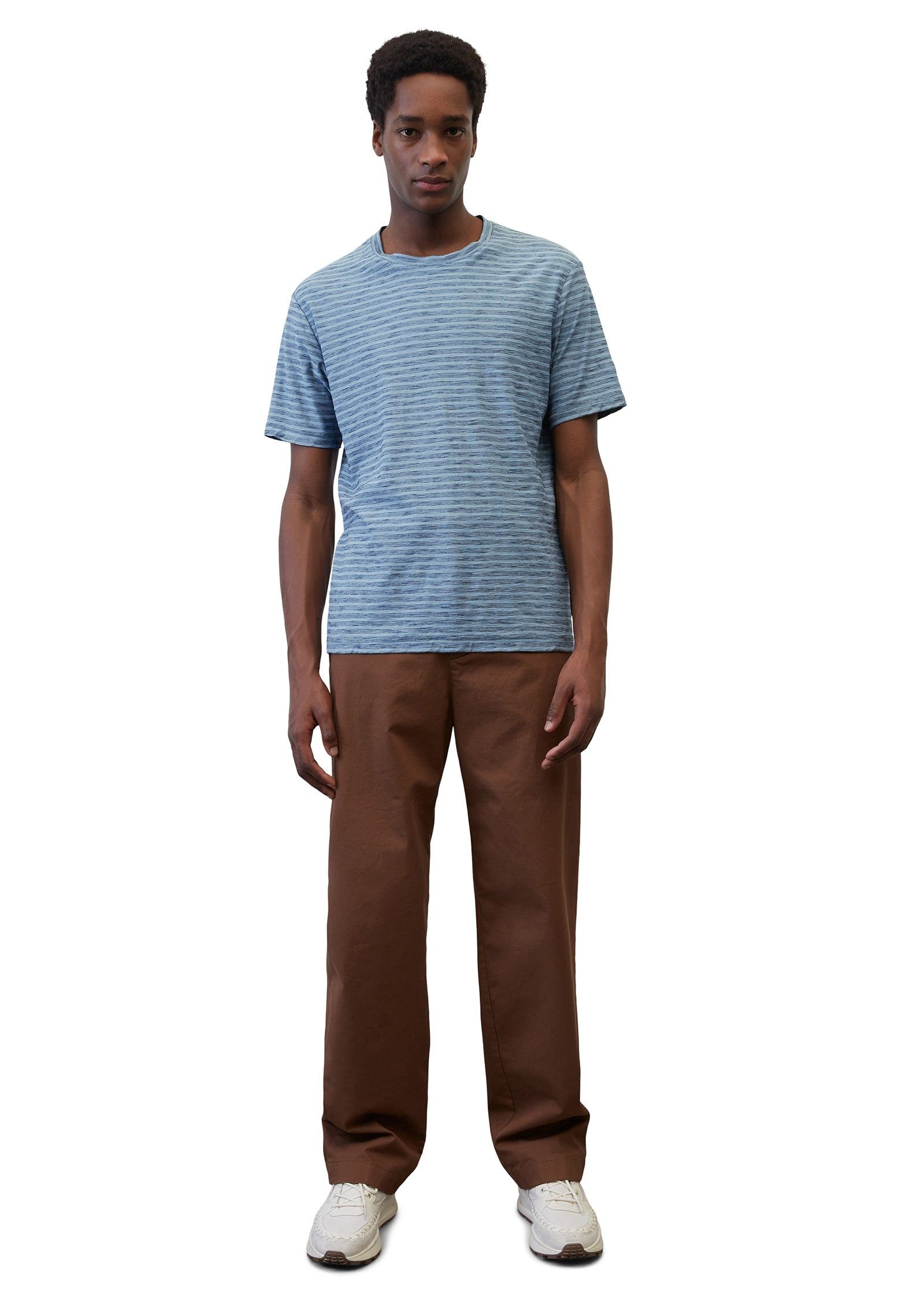 in T-Shirt Slub-Jersey blau O'Polo Marc softem