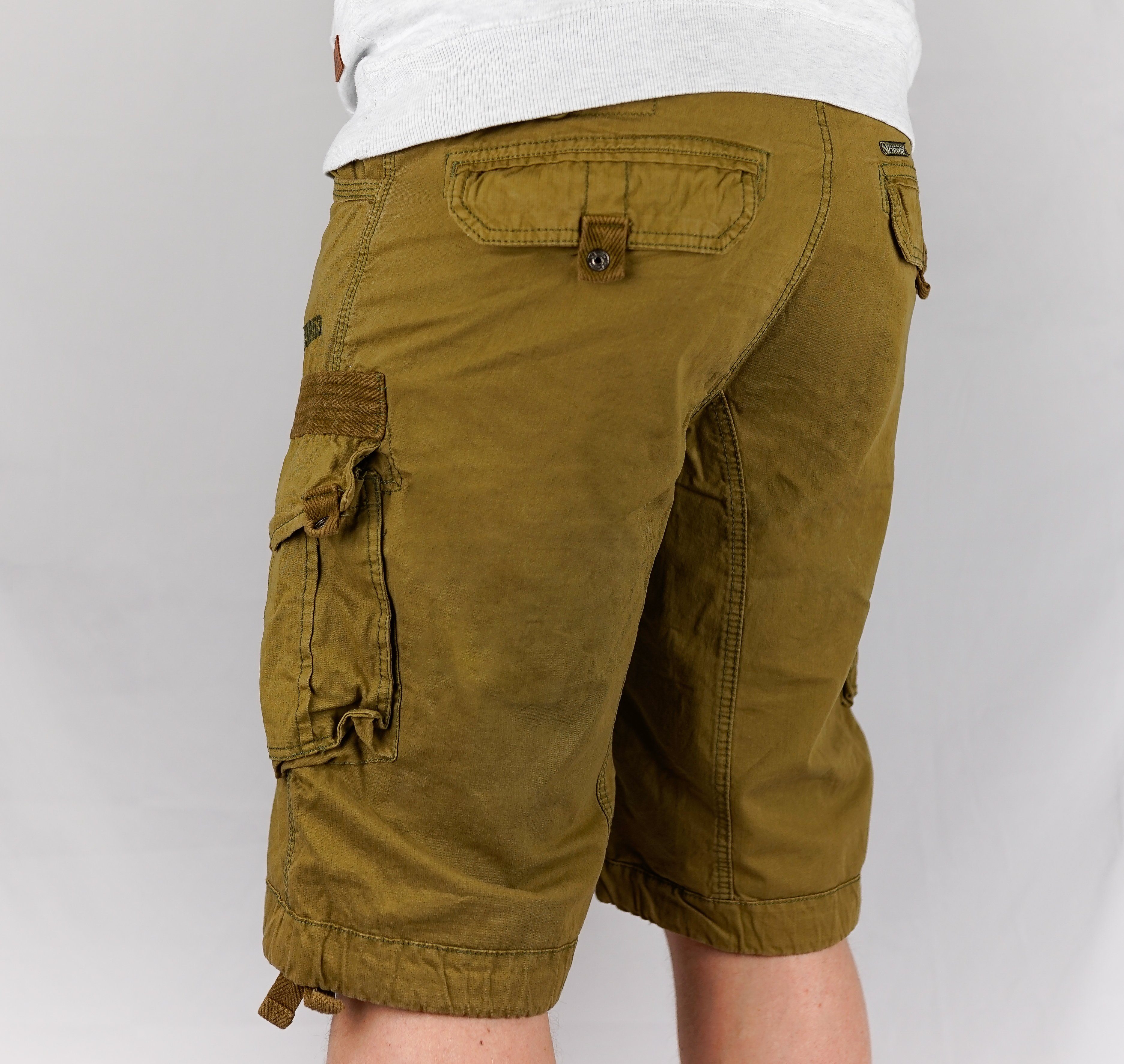 Geographical Norway Cargoshorts kurze Hose aus Baumwolle, Sommer-Bermuda (Packung, 1-tlg) Herrenshorts mit Gürtel Größe S bis 5XL