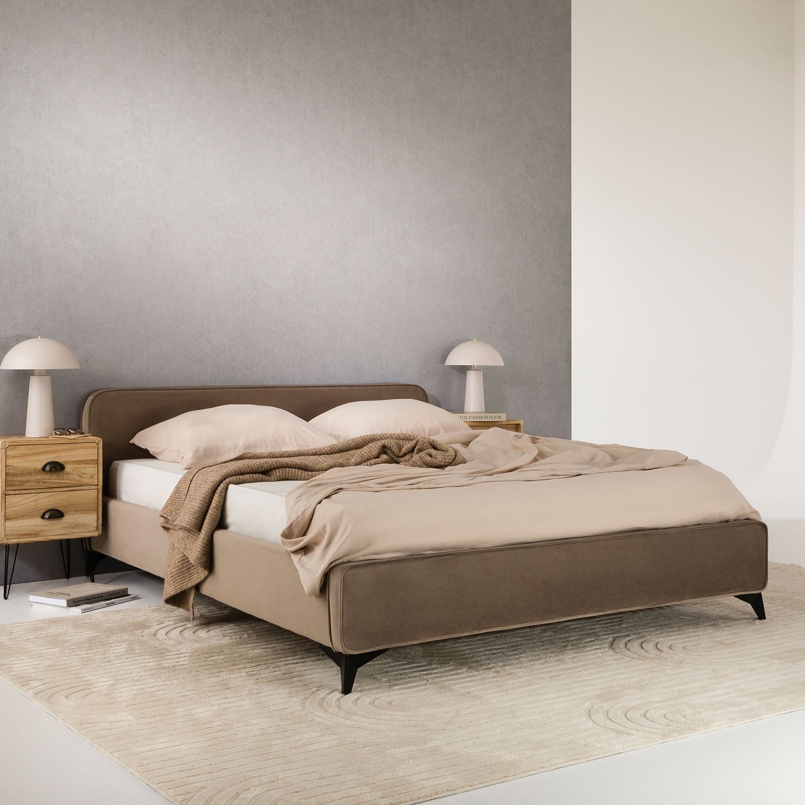 IDIMEX Polsterbett LAVORO, Bett 140x200 cm mit Lattenrost und Stoffbezug, D günstig online kaufen