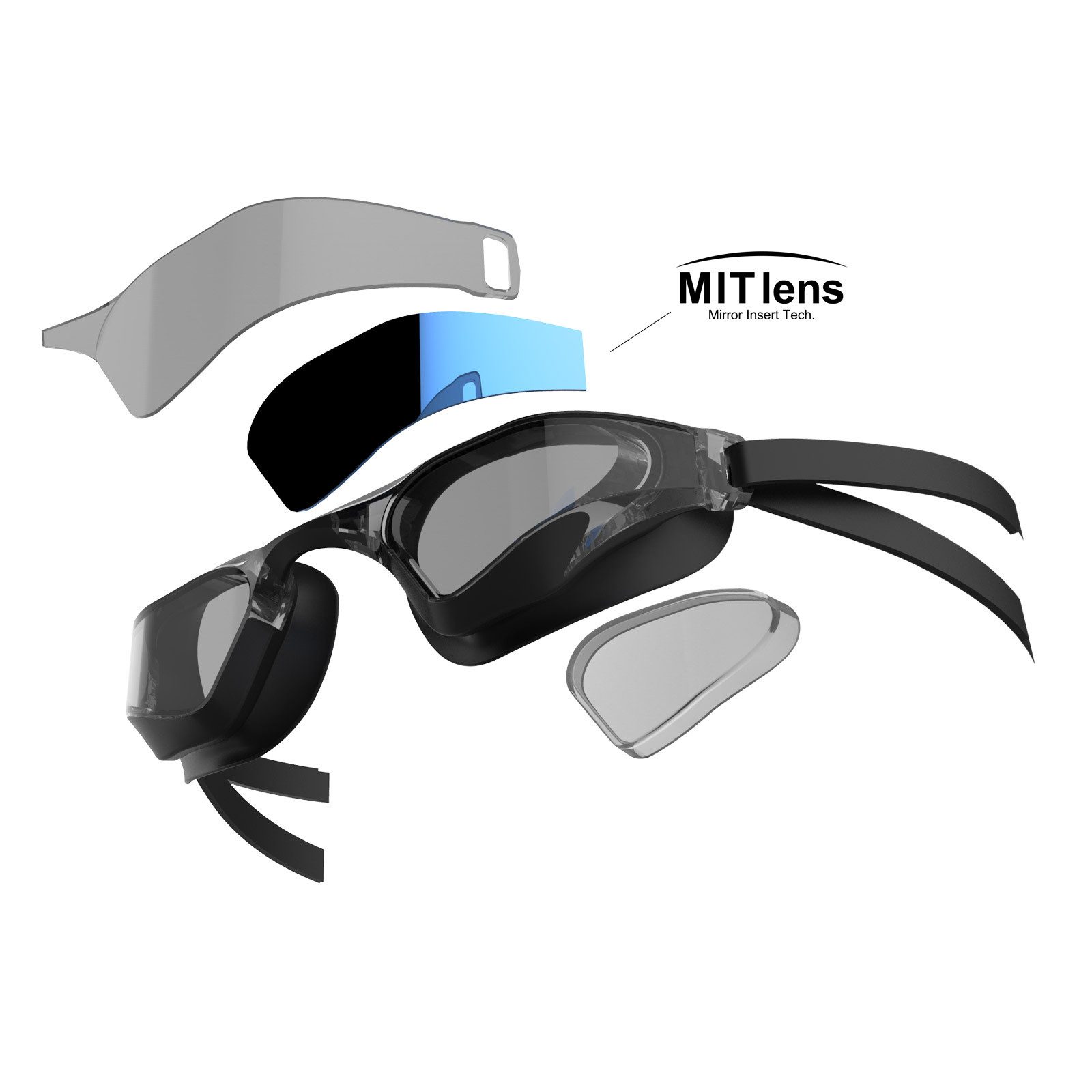 SWANS Schwimmbrille SR-72M MIT AB Valkyrie Premium-Anti-Fog