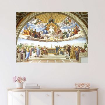 Posterlounge Wandfolie Raffael, La disputa del sacramento, Malerei