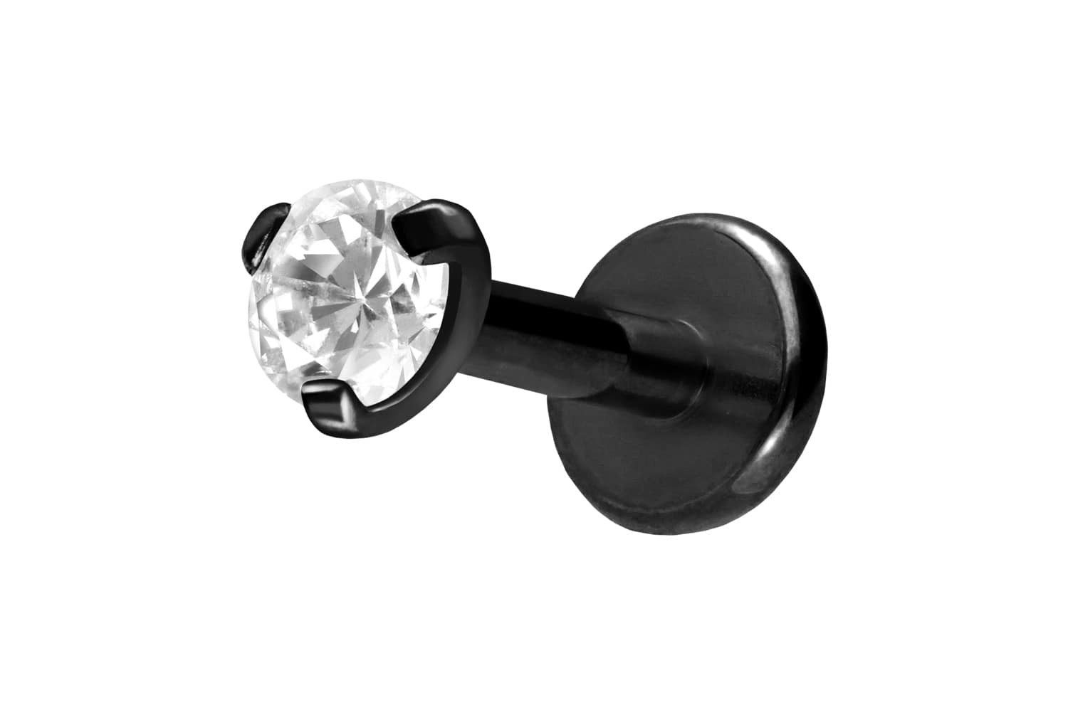 PIERCINGLINE Piercing-Set Titan Labret mit Innengewinde EINGEFASSTER KRISTA günstig online kaufen