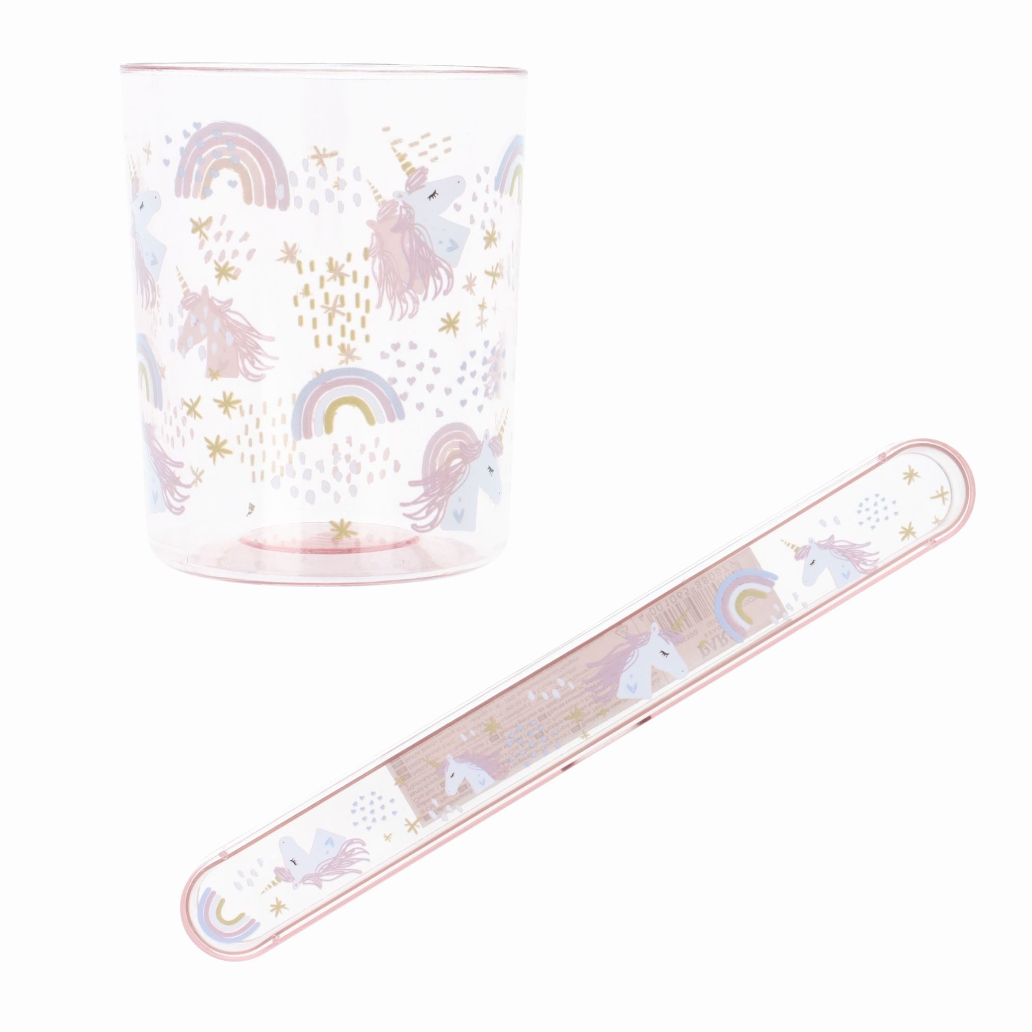 PARSA Beauty Zahnbürste Zahnputz-Set mit 200 ml Becher und Zahnbürstenköcher, bruchfest und le