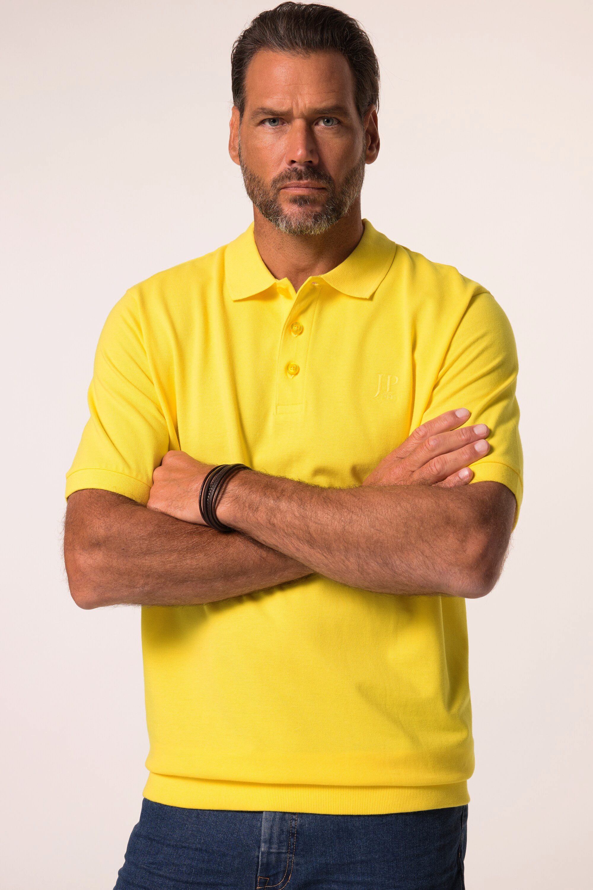 JP1880 Poloshirt Poloshirt Bauchfit Basic Halbarm Piqué