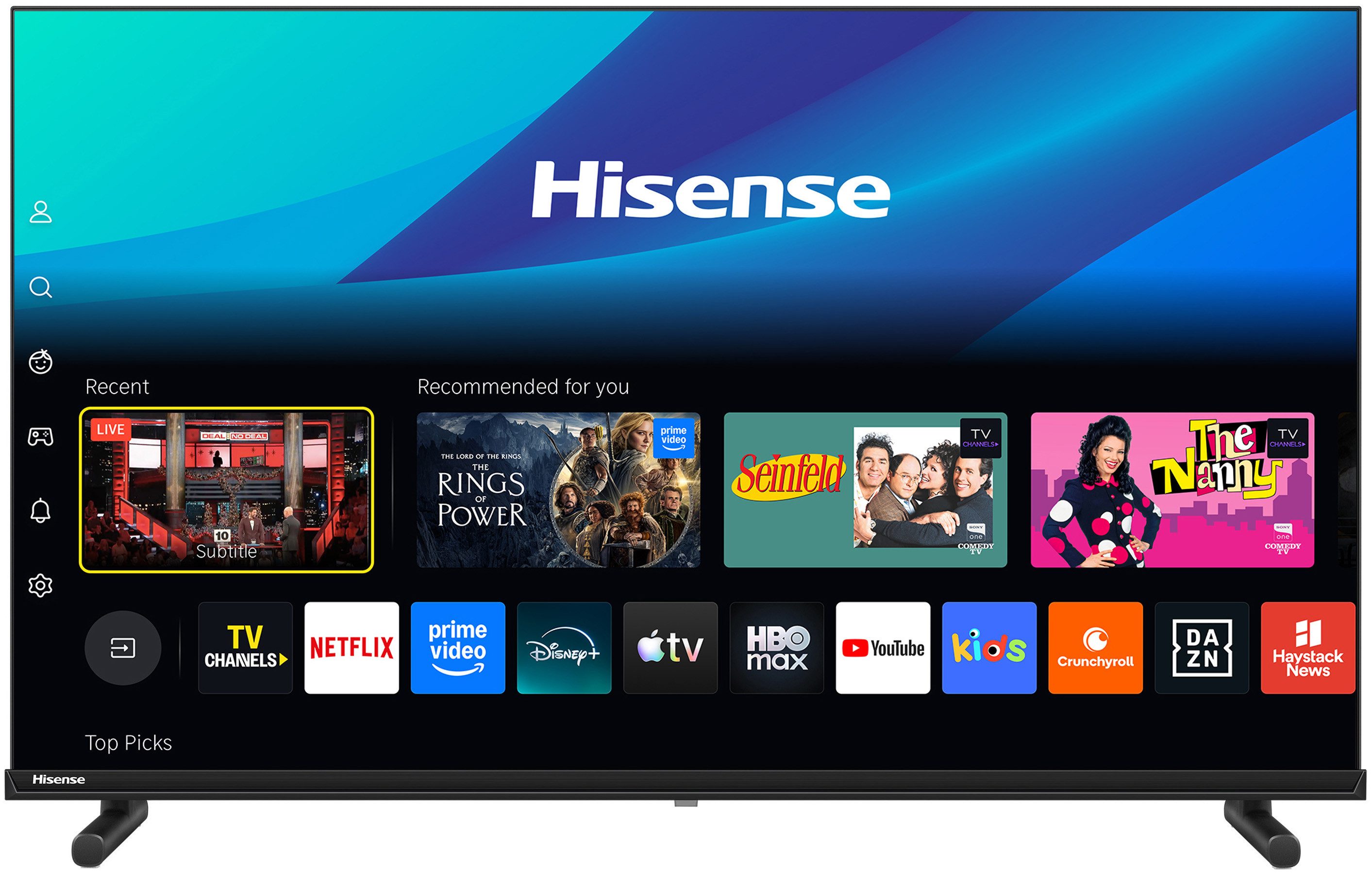 Hisense 40A5DS QLED-Fernseher (100 cm/40 Zoll, Full HD, Smart-TV)