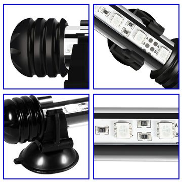 Clanmacy LED Aquariumleuchte 18cm-112cm LED Aquarium Lampe Leuchten Mollusken RGB Aquariumleuchte