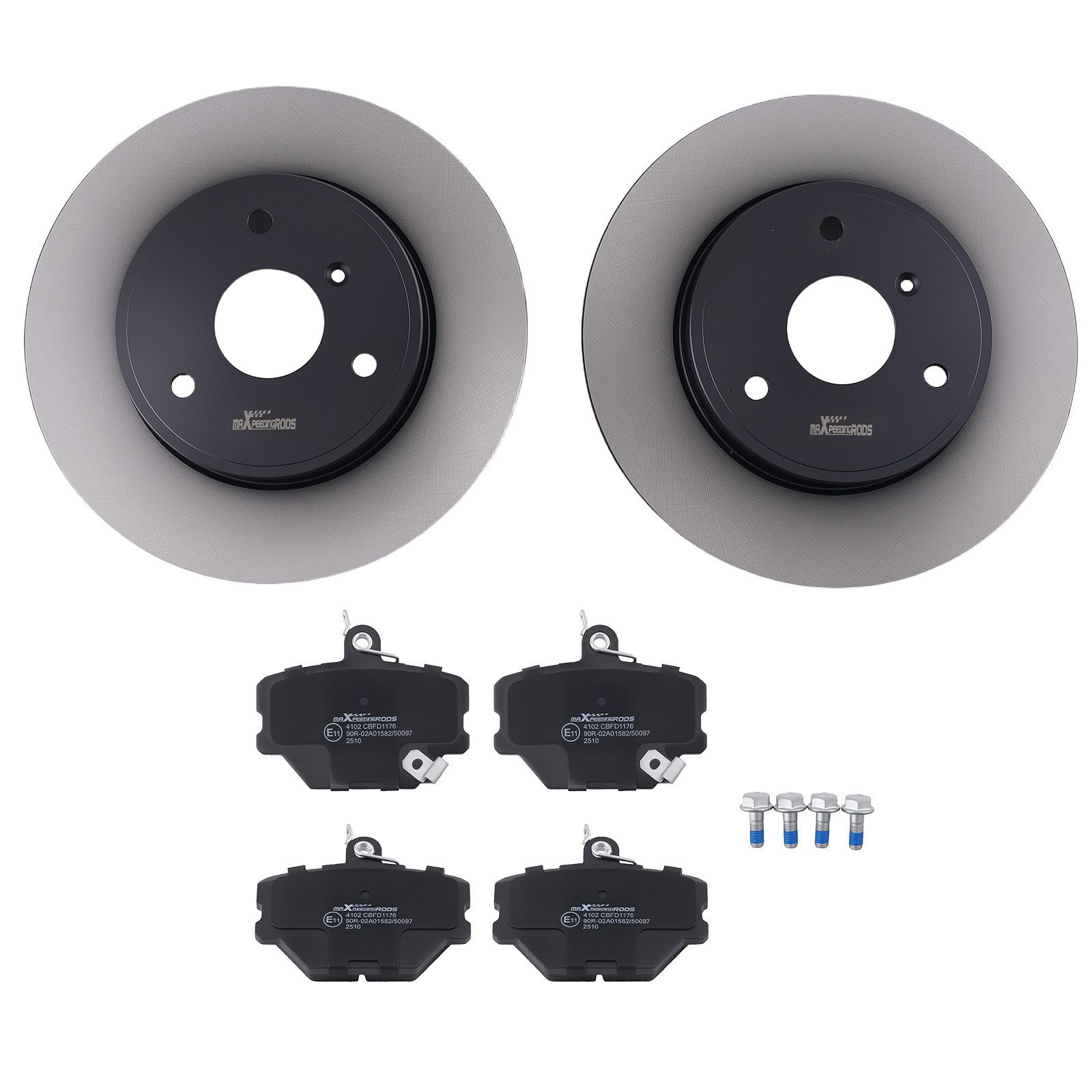 maXpeedingrods Bremsbelag, Bremsenset Bremsscheiben+Bremsbeläge Vorne For Smart 450 451 452