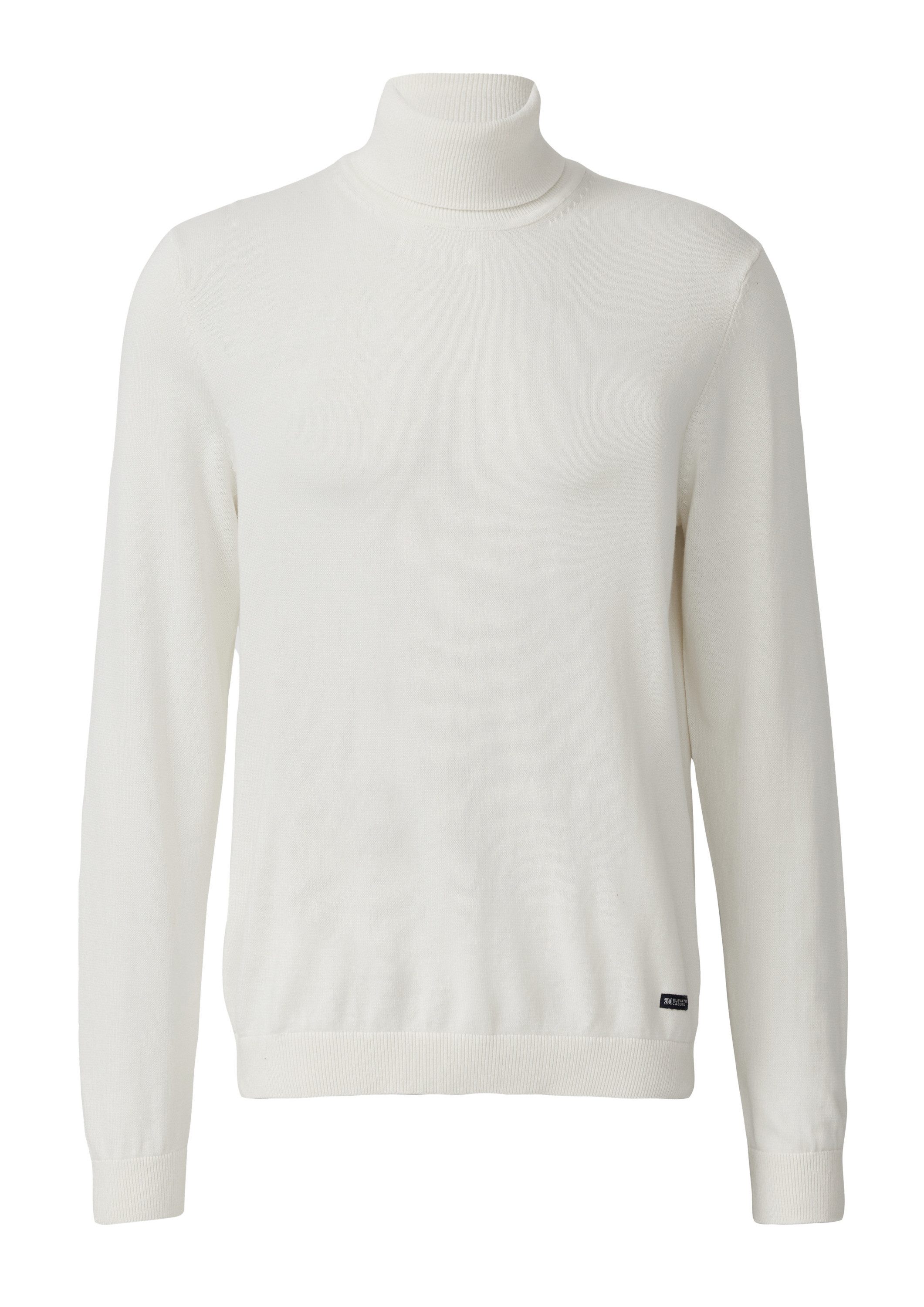 s.Oliver Longpullover Strickpullover Rollkragenpullover aus reiner Baumwoll günstig online kaufen