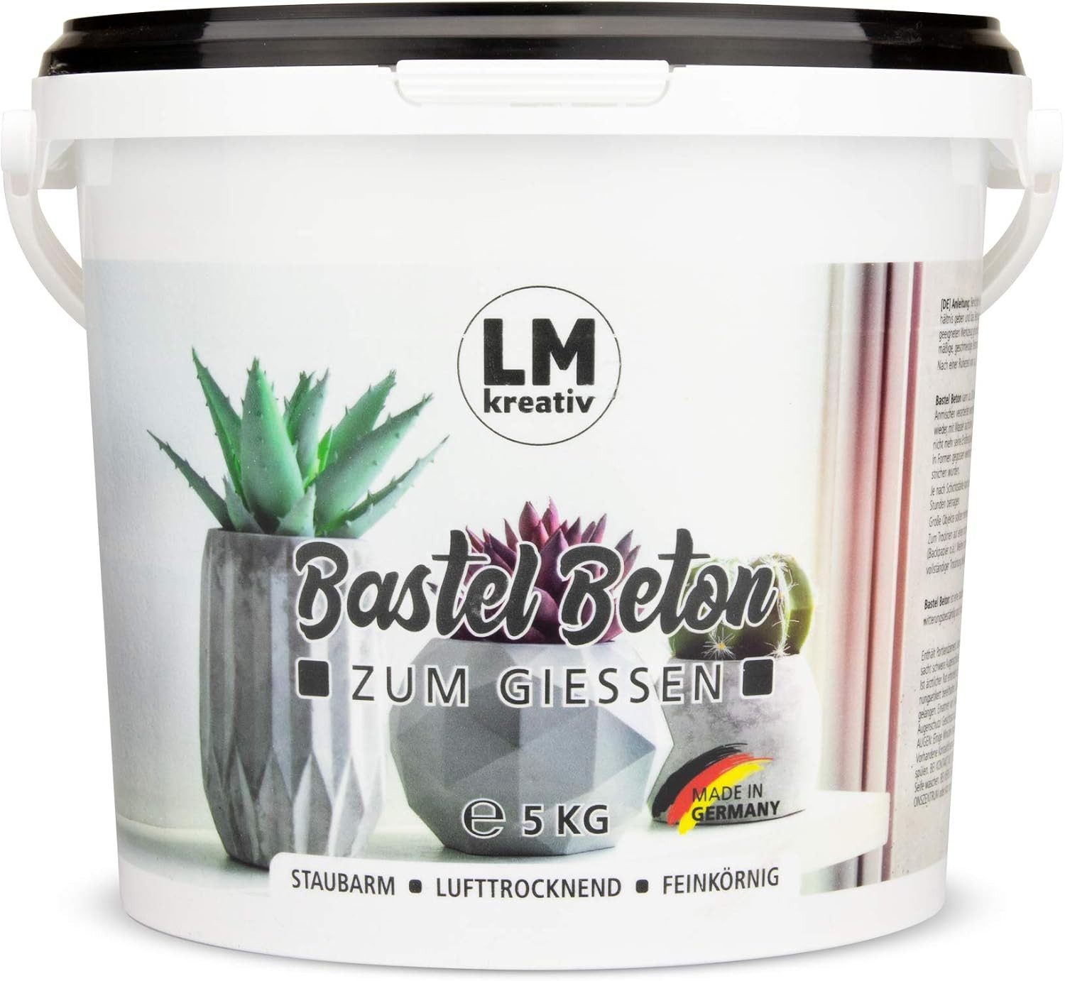 LM-Kreativ Beton Bastelbeton faserverstärkt, feinkörnig, selbsttrocknend