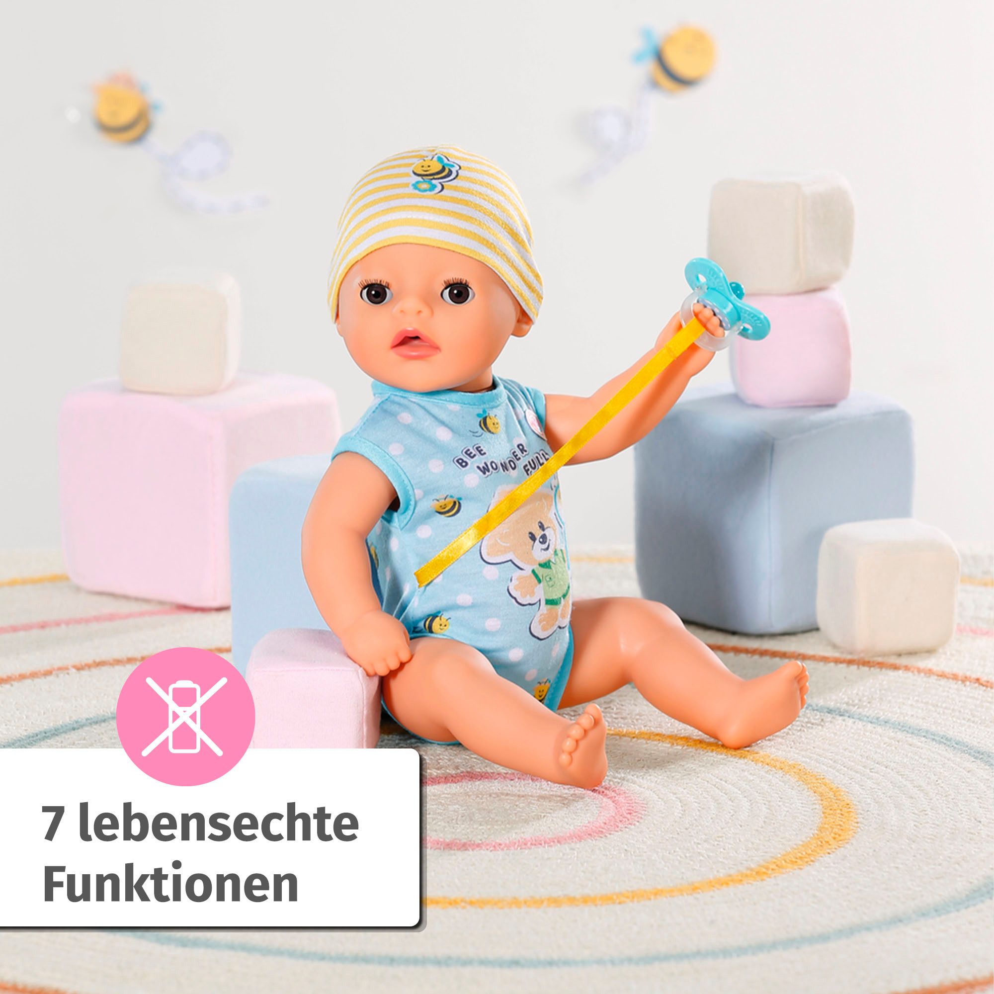 Baby Born Babypuppe Little Baby Boy 36 cm, mit 7 Funktionen