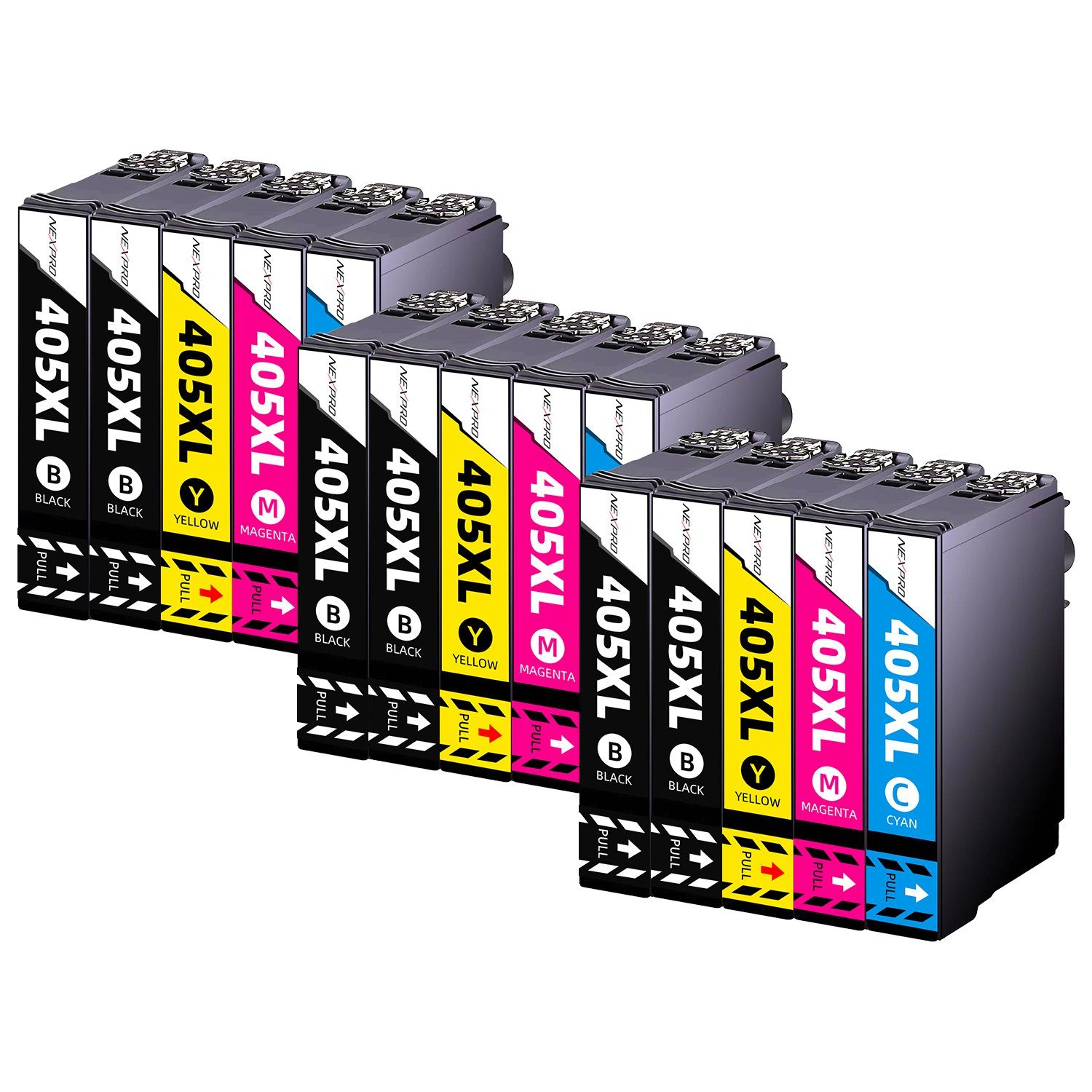 NEXPRO Epson 405XL Druckerpatronen für Pro WF 3820 3825 4830 DWF, 15er Tintenpatrone (Packung, Epson 405 XL C13T05G64010 WorkForce Pro WF 4820 3830 4825 7830)