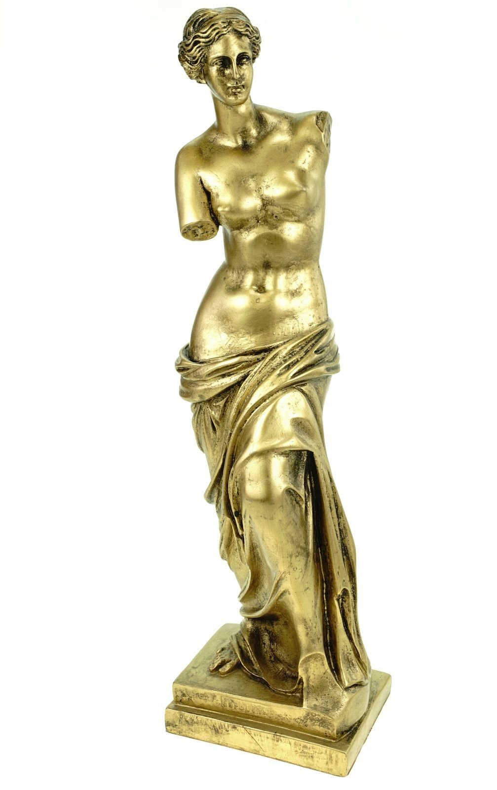 Kremers Schatzkiste Dekofigur Alabaster Venus von Milo Figur Skulptur 41 cm goldfarben Griechenland Aphrodite
