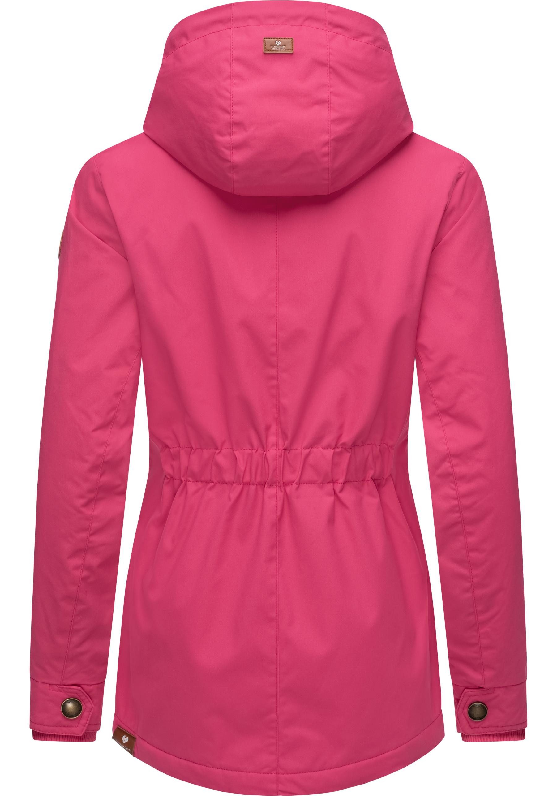 Ragwear Winterjacke Monade Damen Winterparka mit Kapuze und m. Fleece gefüttert