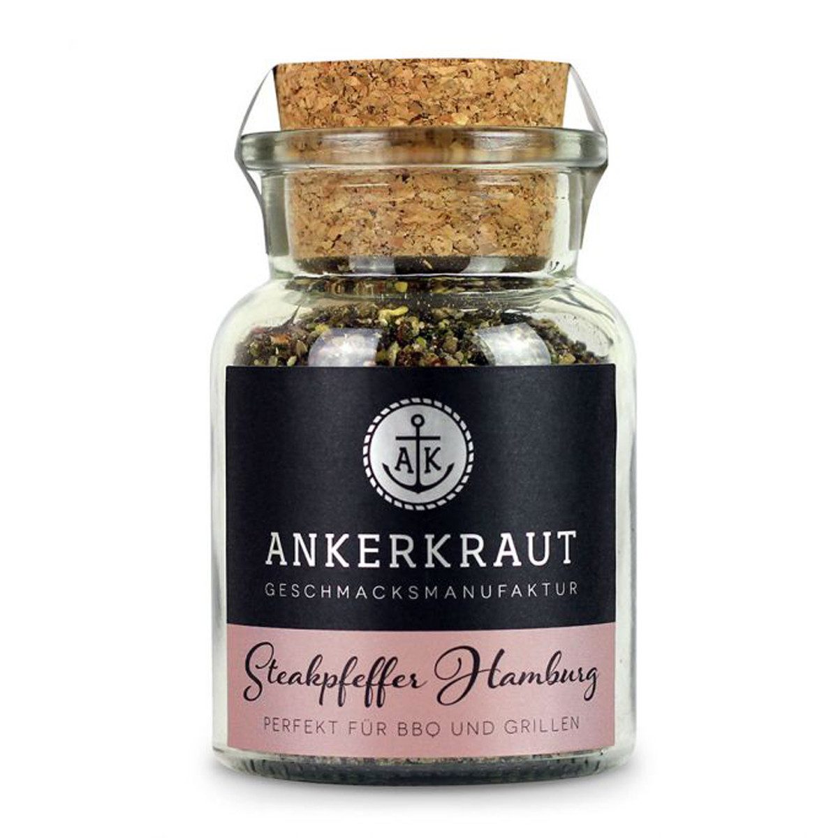 Ankerkraut Gewürz, Ankerkraut Steakpfeffer Hamburg Pfeffer für Fleisch Korkenglas 80g