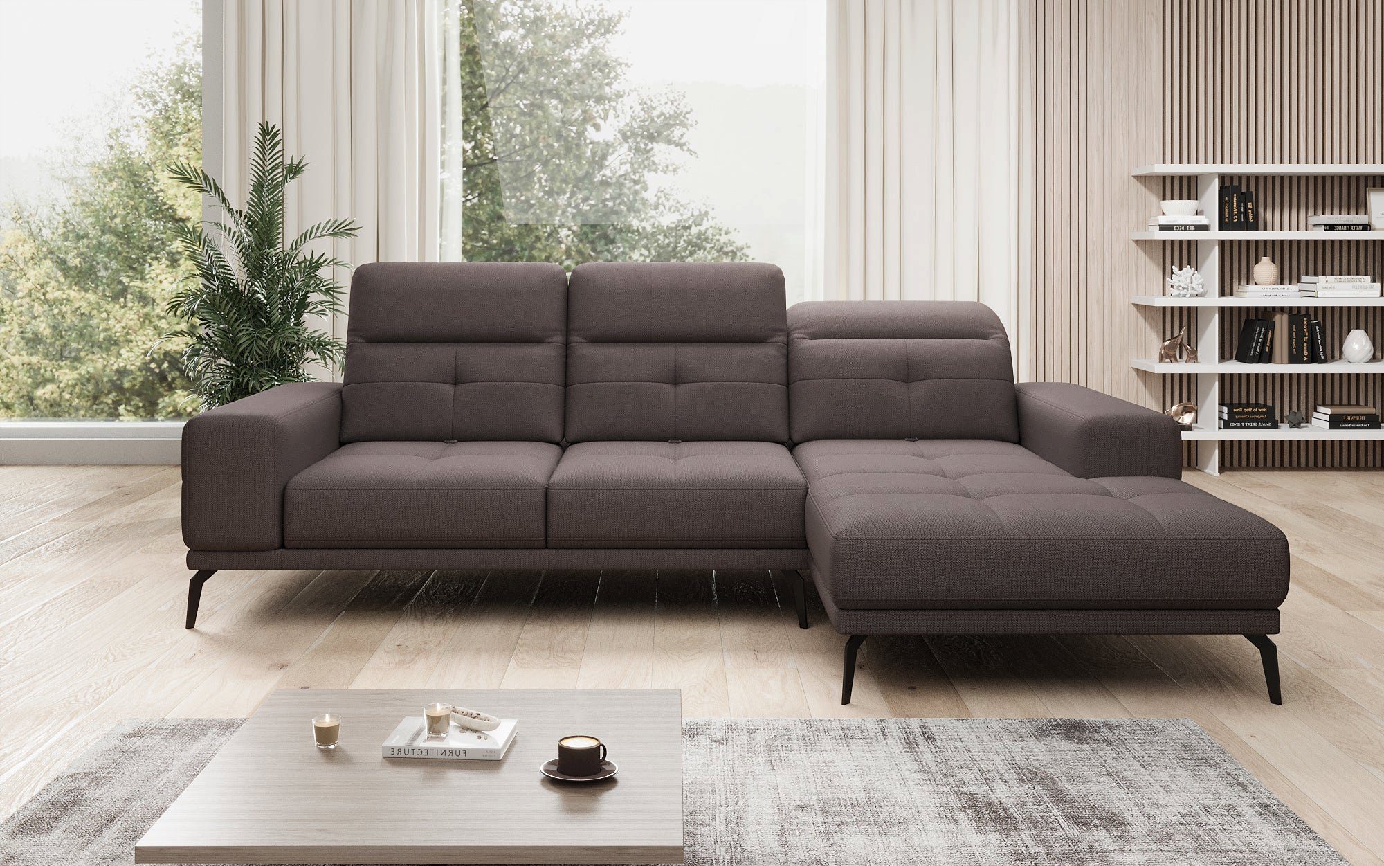 Luxusbetten24 Sofa Sofa Terina, Designer Beistellhocker inkl