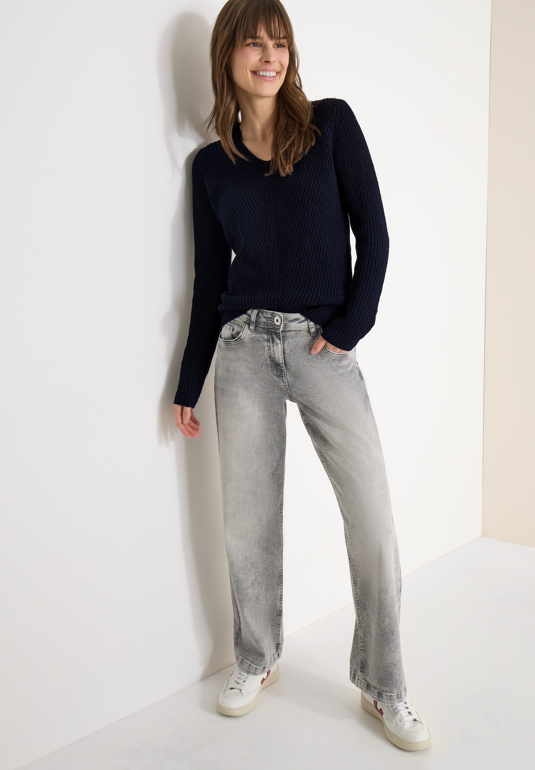 CECIL Strickpullover mit V-Auschnitt