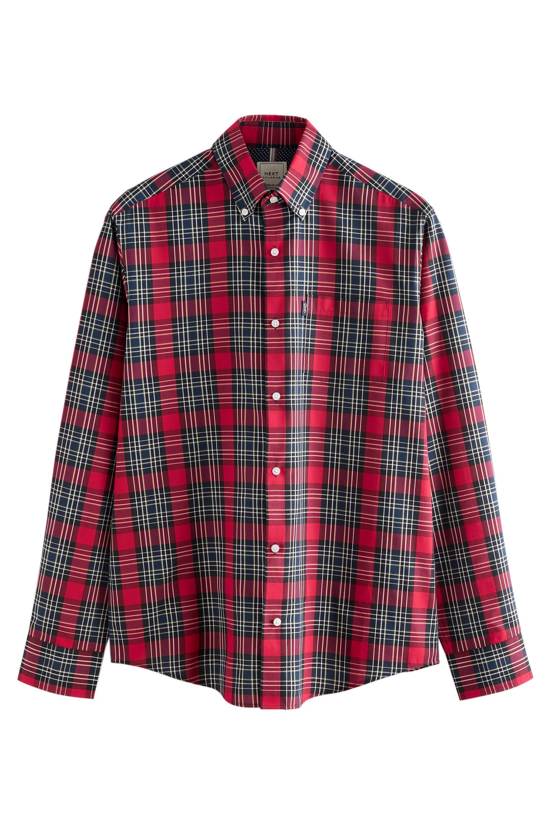 Langarmhemd Pflegeleichtes Button-Down-Oxford-Hemd