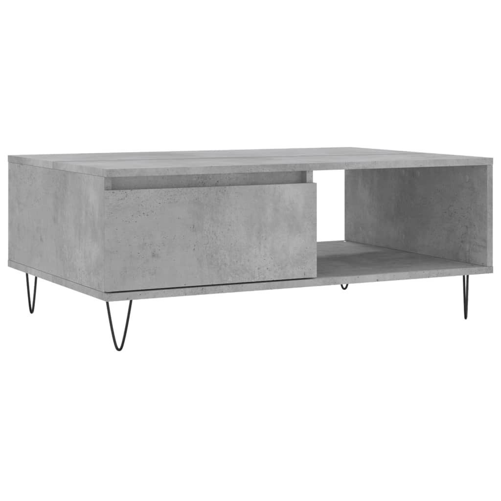 furnicato Couchtisch Betongrau 90x60x35 cm Holzwerkstoff günstig online kaufen