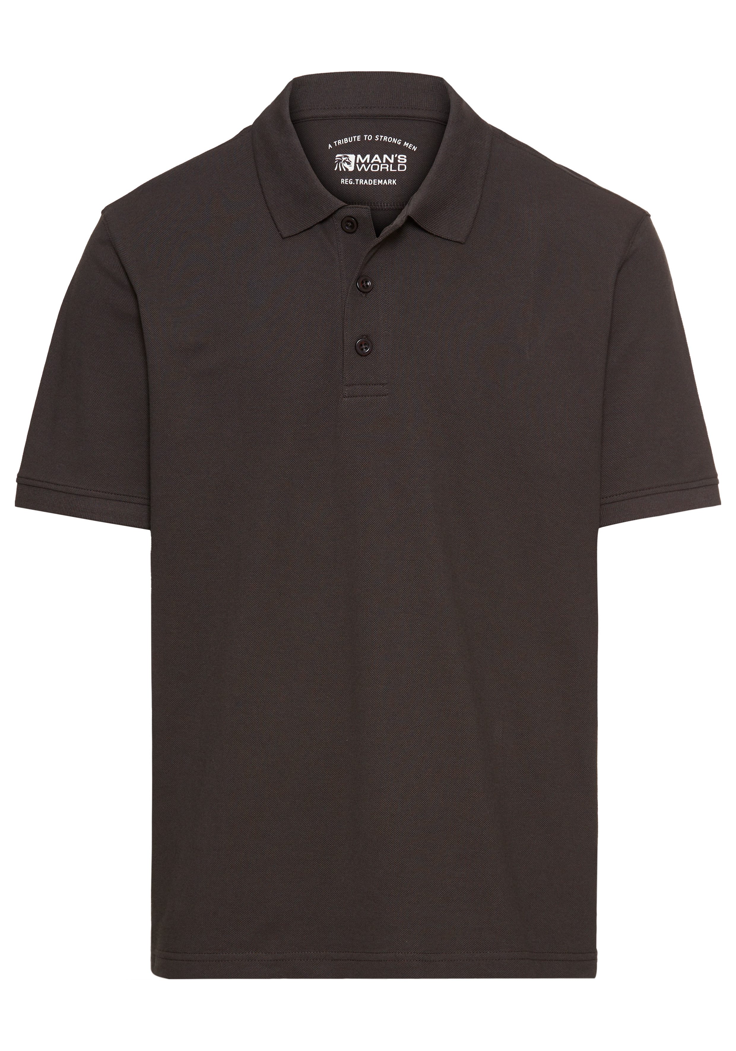 Man's World Poloshirt Kurzarm, lockere Passform, unifarben – Bild 5 von 5
