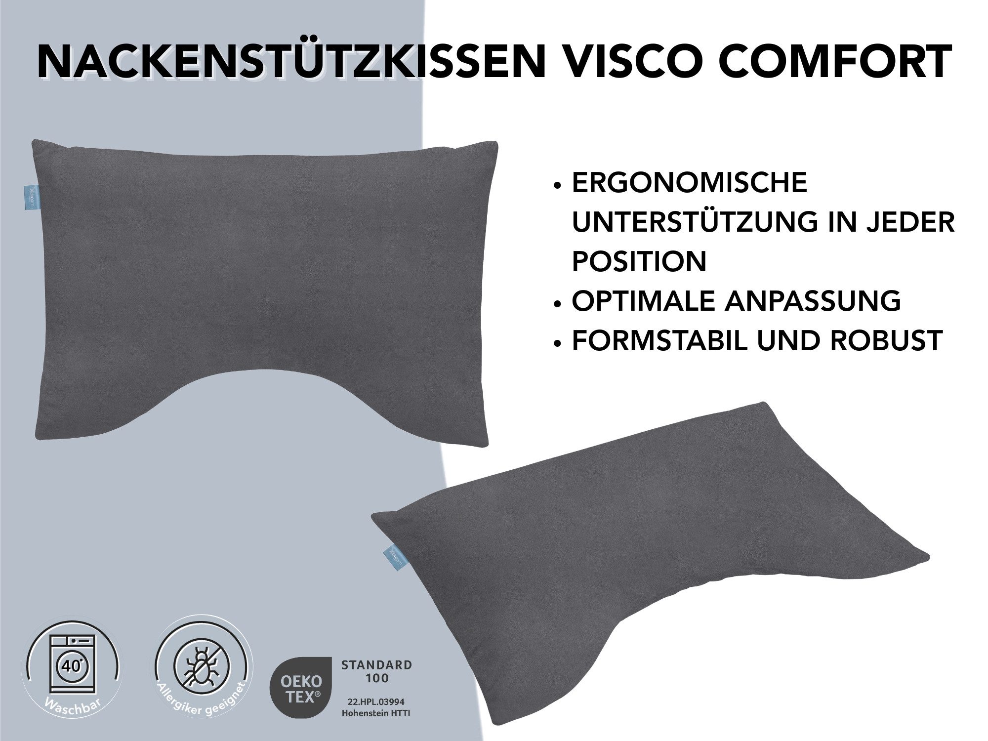 XDREAM Nackenstützkissen Visco Comfort, ergonomisches Nackenkissen günstig online kaufen