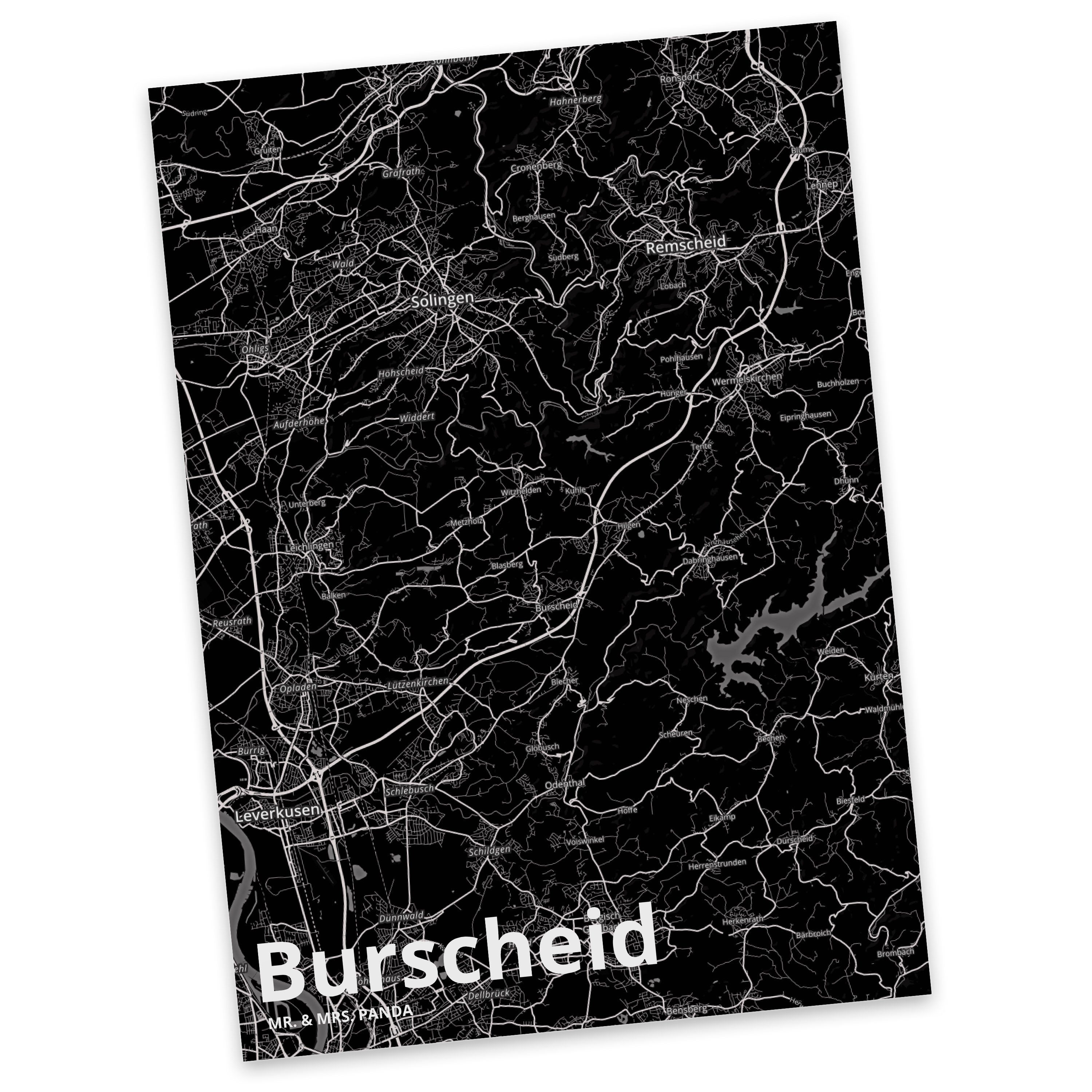 Mr. & Mrs. Panda Postkarte »Burscheid - Geschenk, Ort, Geschenkkarte ...