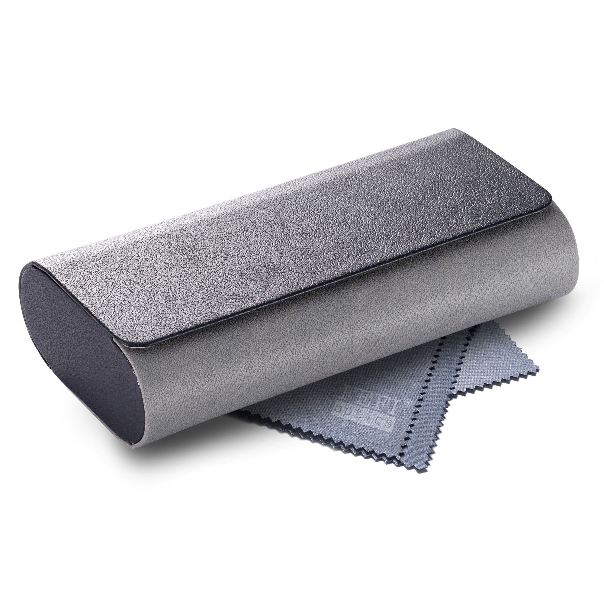 FEFI Brillenetui Hardcase Doppel-Brillenetui für zwei Brillen, inklusive Mikrofasertuch