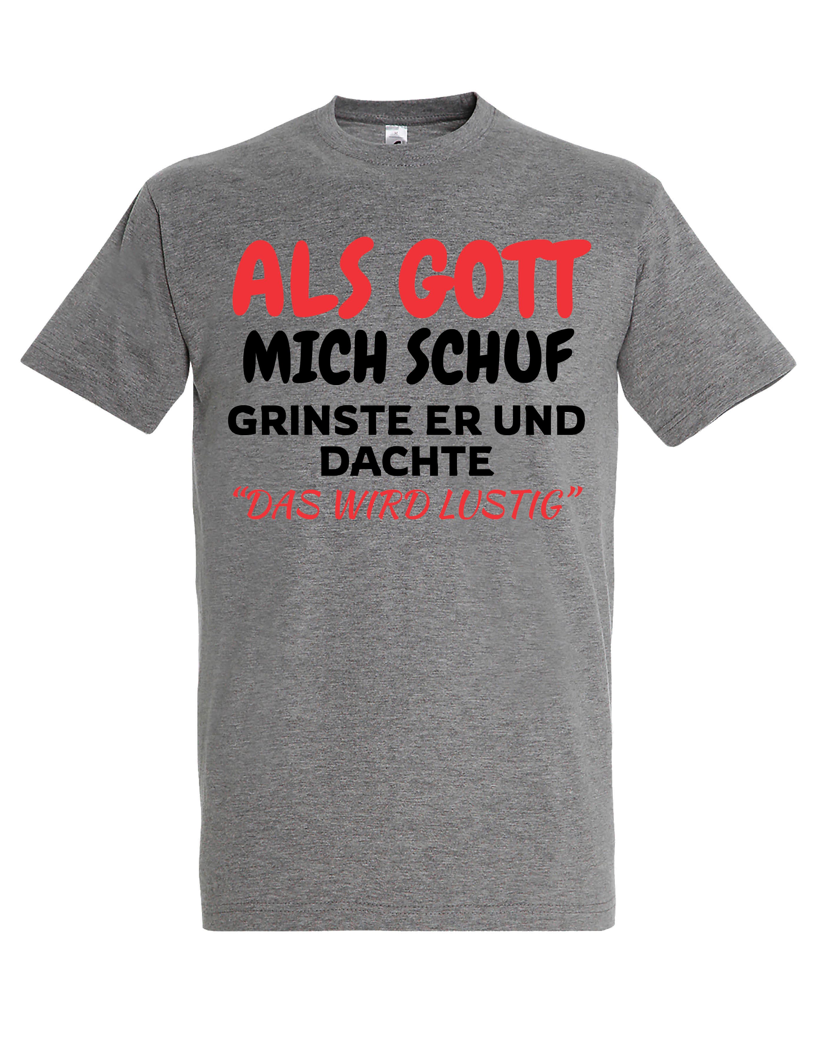 Youth Designz T-Shirt Als Gott mich günstig online kaufen