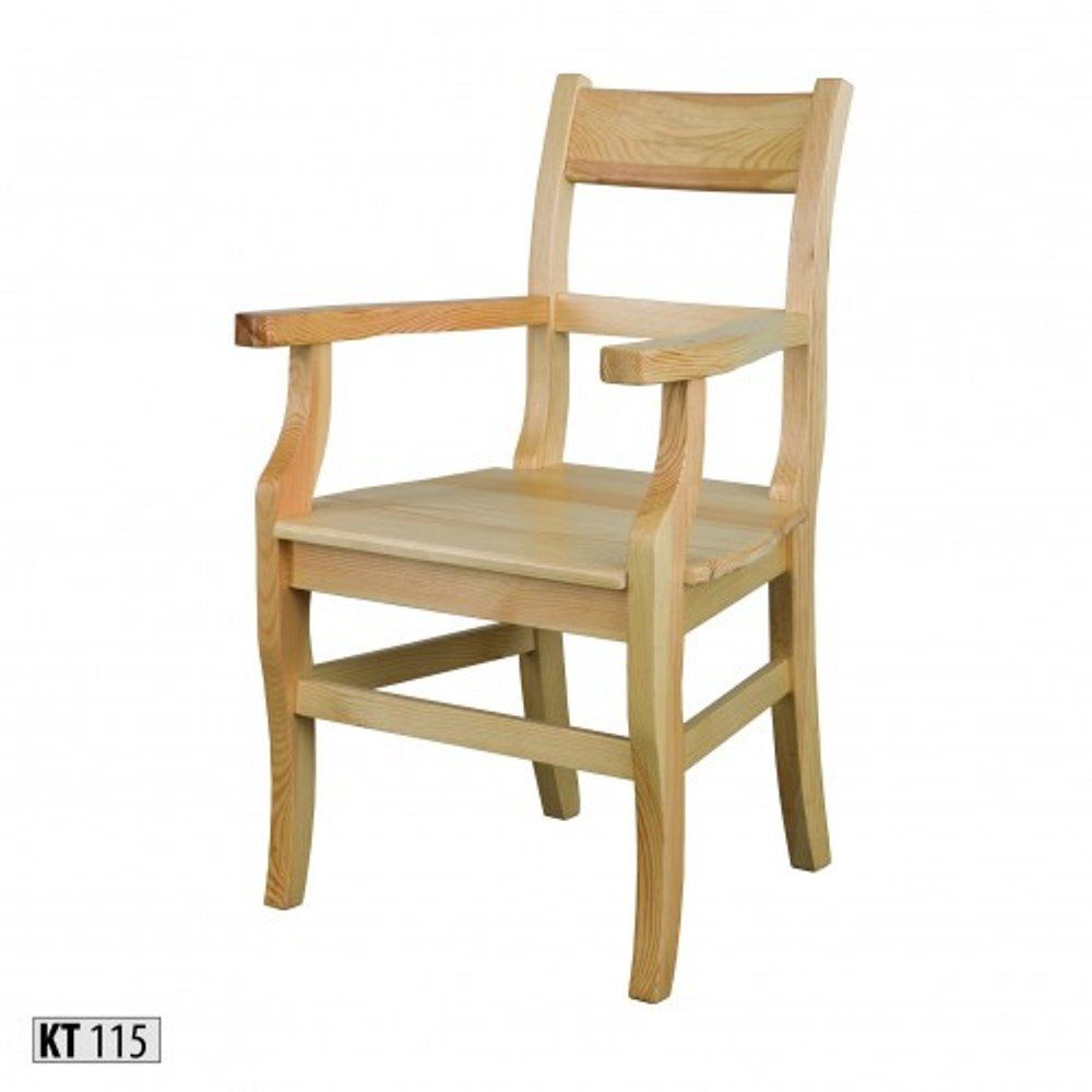 JVmoebel Armlehnstuhl Stuhl mit Armlehne Stuhl Massivholz Kiefernholz handgefertigt Sofort, Made in Europa | Stühle