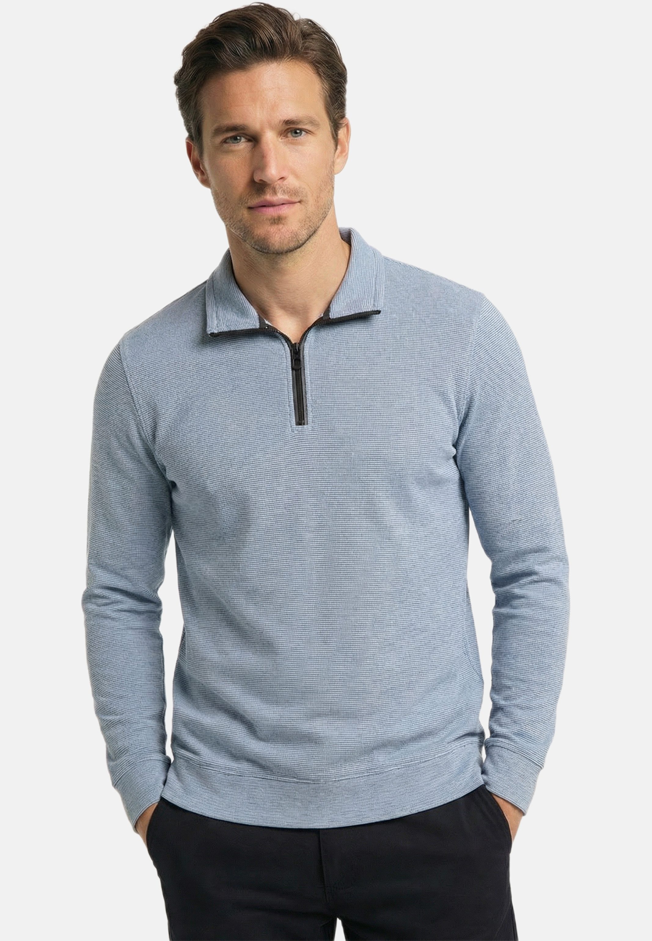 CASAMODA Sweatshirt Basic (1-tlg) Sweattroyer - Baumwolle - Atmungsaktiv - Hochwertiger Baumwollmix