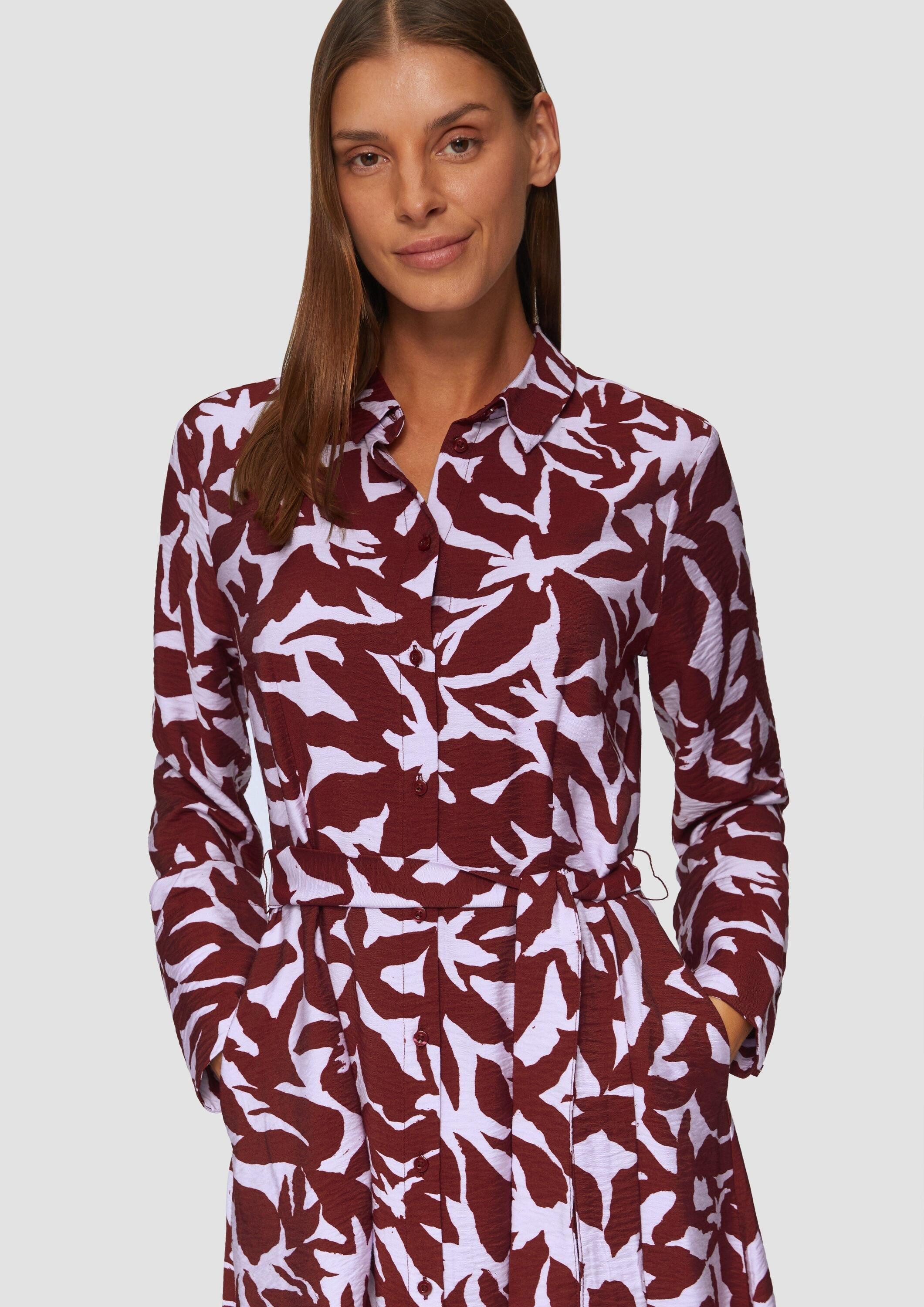 s.Oliver Midikleid Kleid Midi-Kleid aus Viskose mit Eingrifftaschen