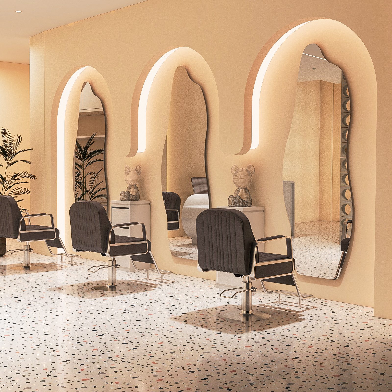 Wandspiegel Friseurspiegel groß für Hairsalon Friseurladen Hotel Wohnzimmer 165x60