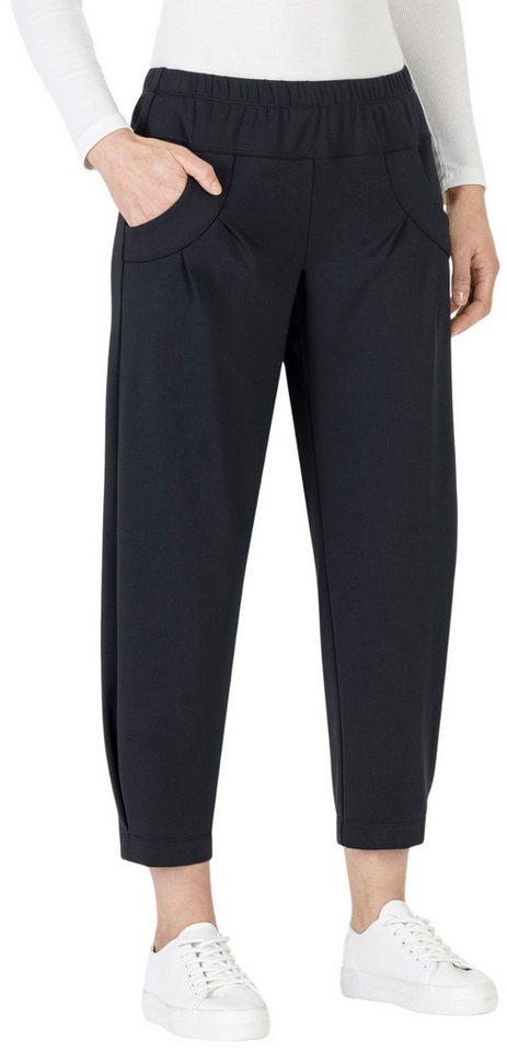 Stehmann Stoffhose Rachell-680-60520, mit Faltendesign an Taschen und Saum elegantes Faltendesign unter den Taschen